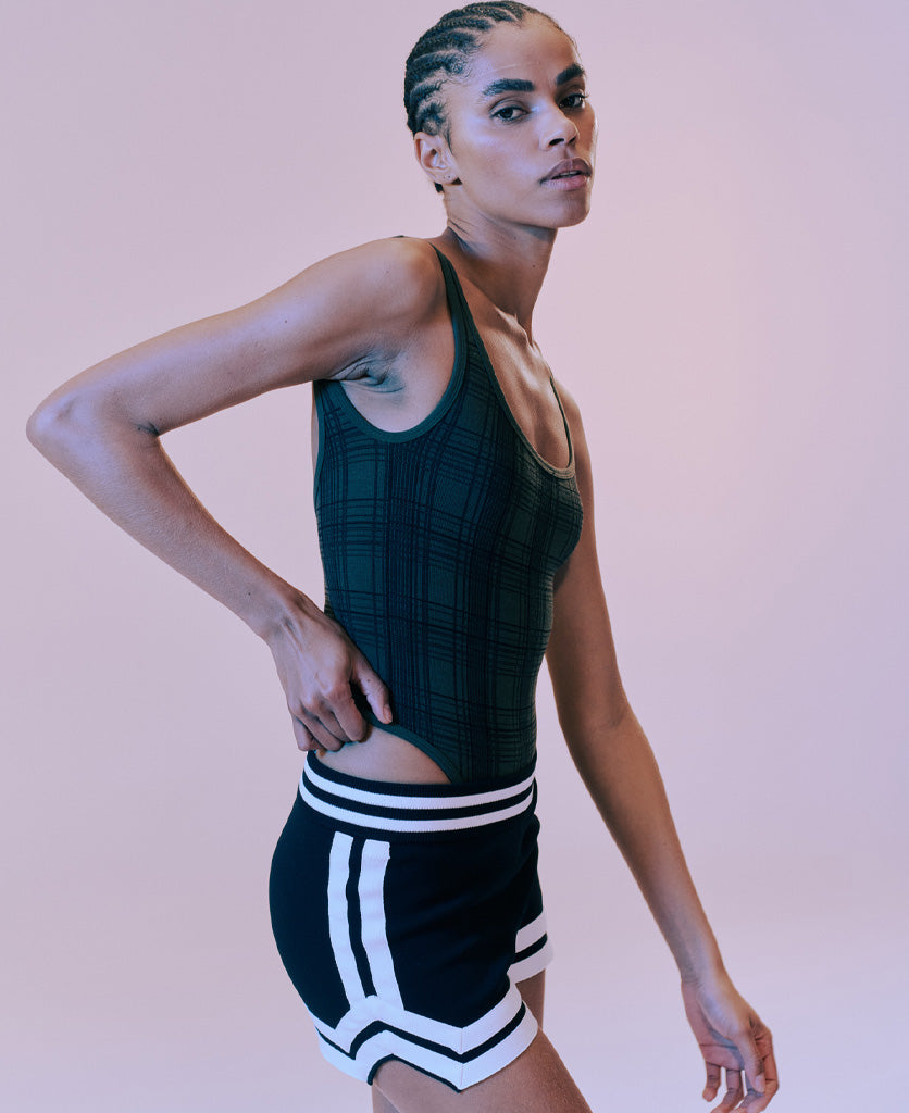 CHECK-BACK BODYSUIT