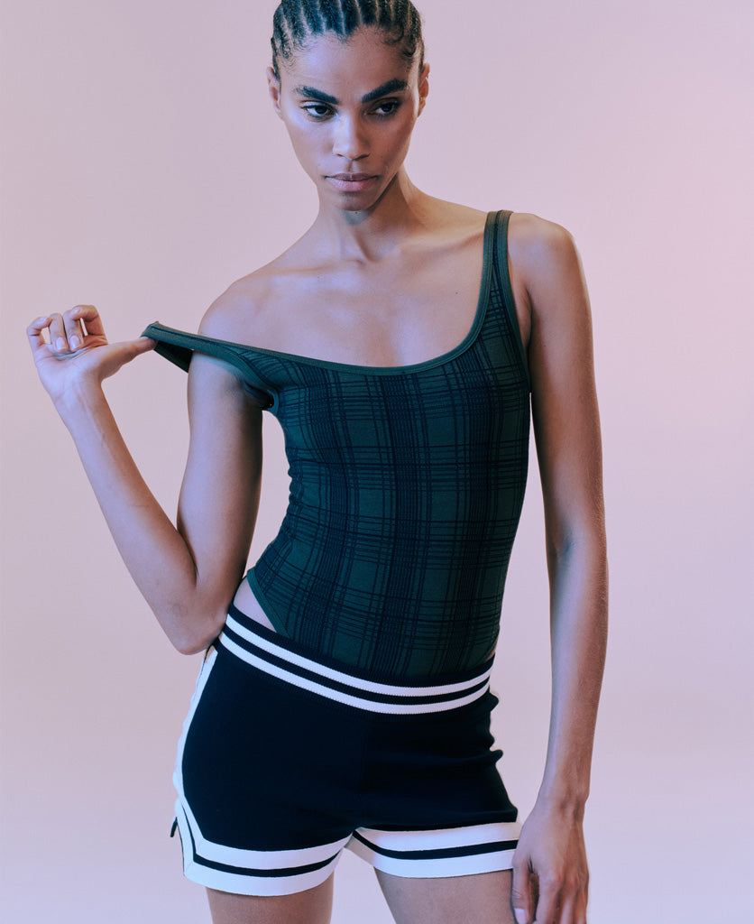 CHECK-BACK BODYSUIT