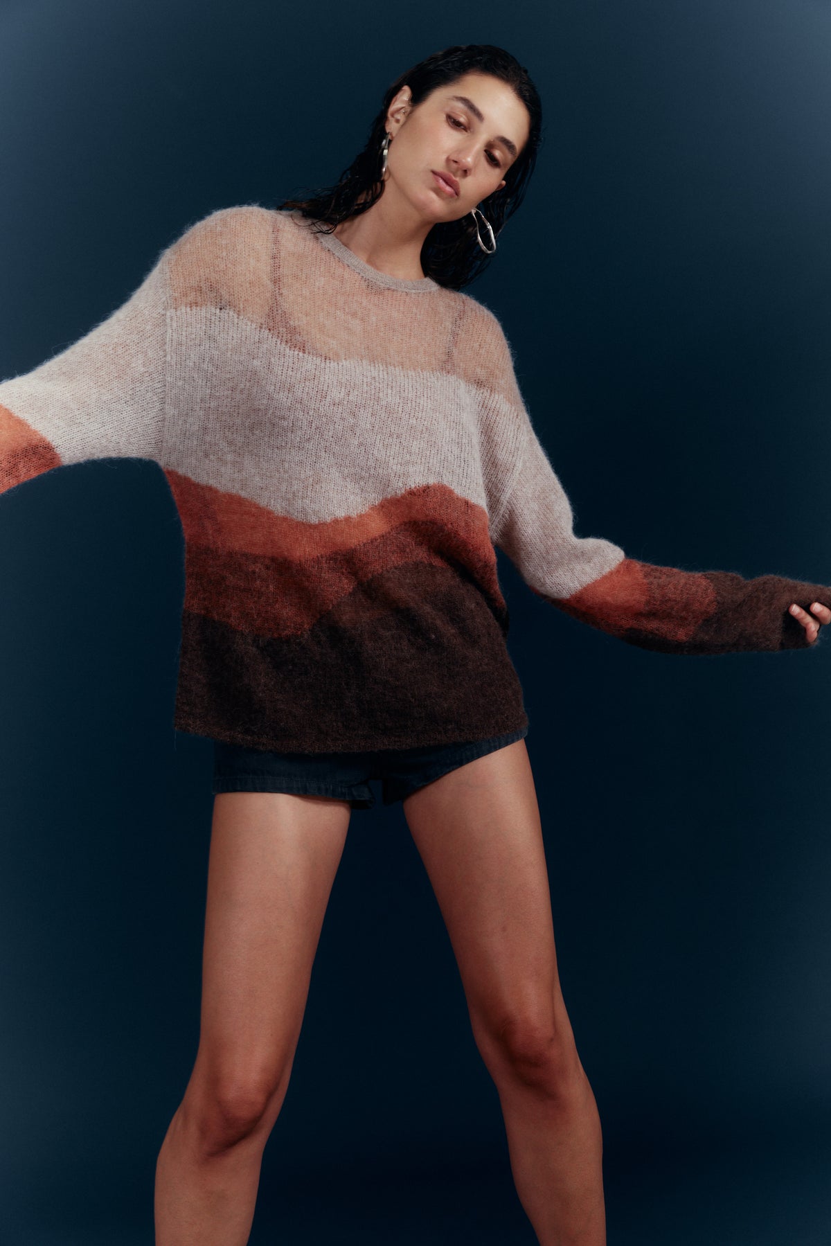 OPEN KNIT HORIZON SWEATER