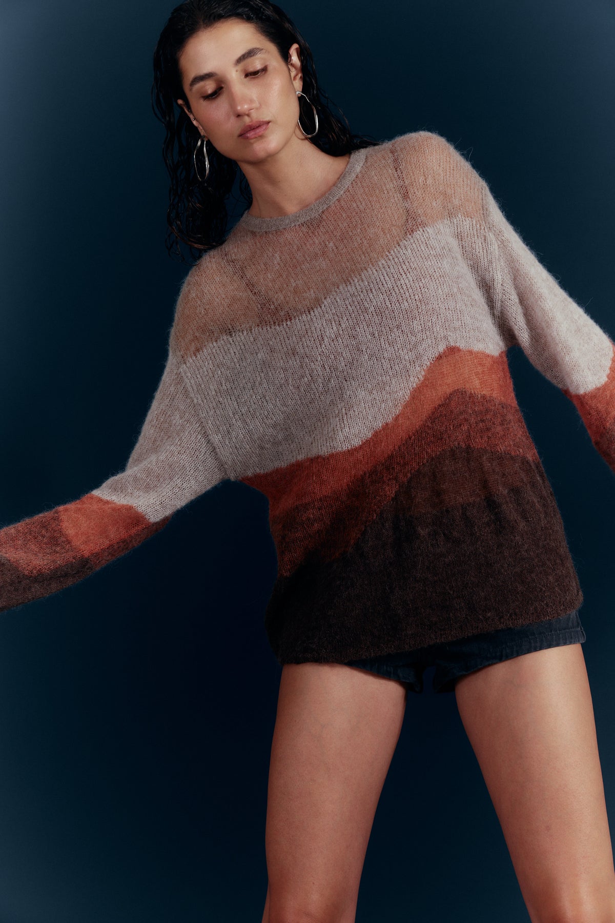 OPEN KNIT HORIZON SWEATER