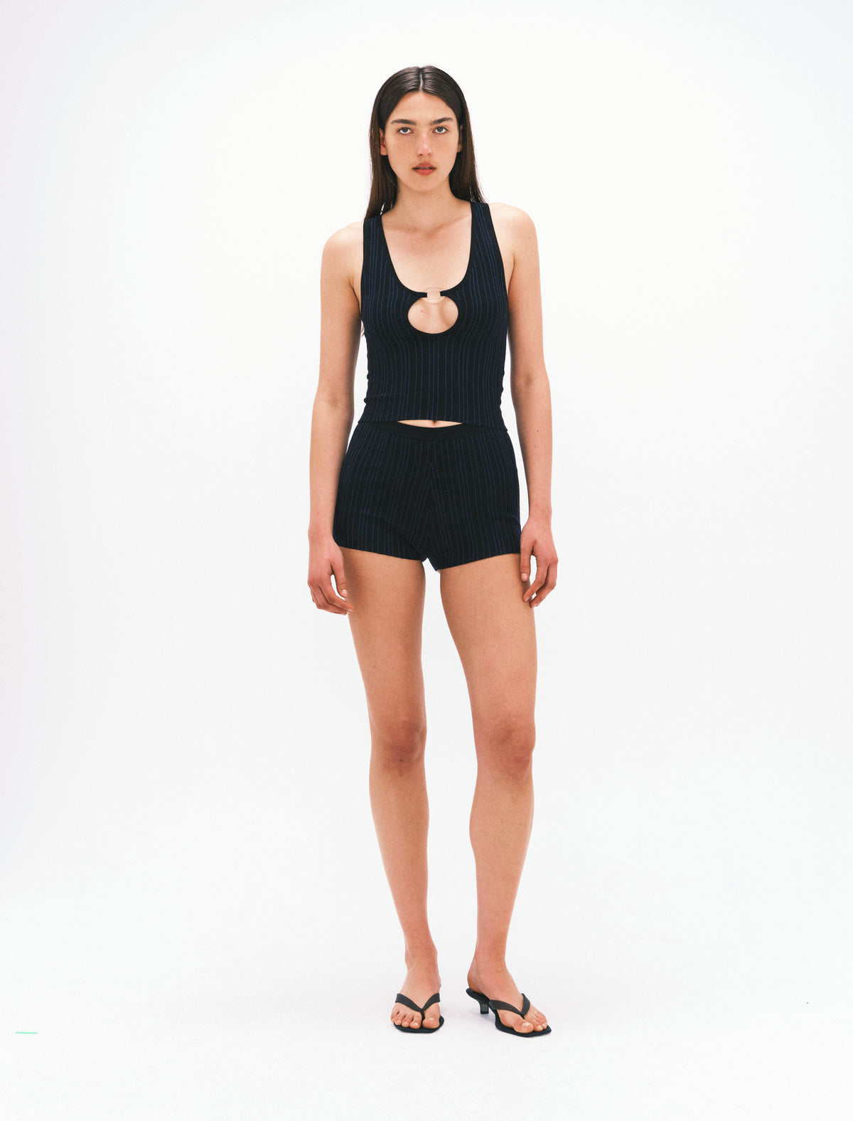 PATTY PINSTRIPE WOOL SHORT