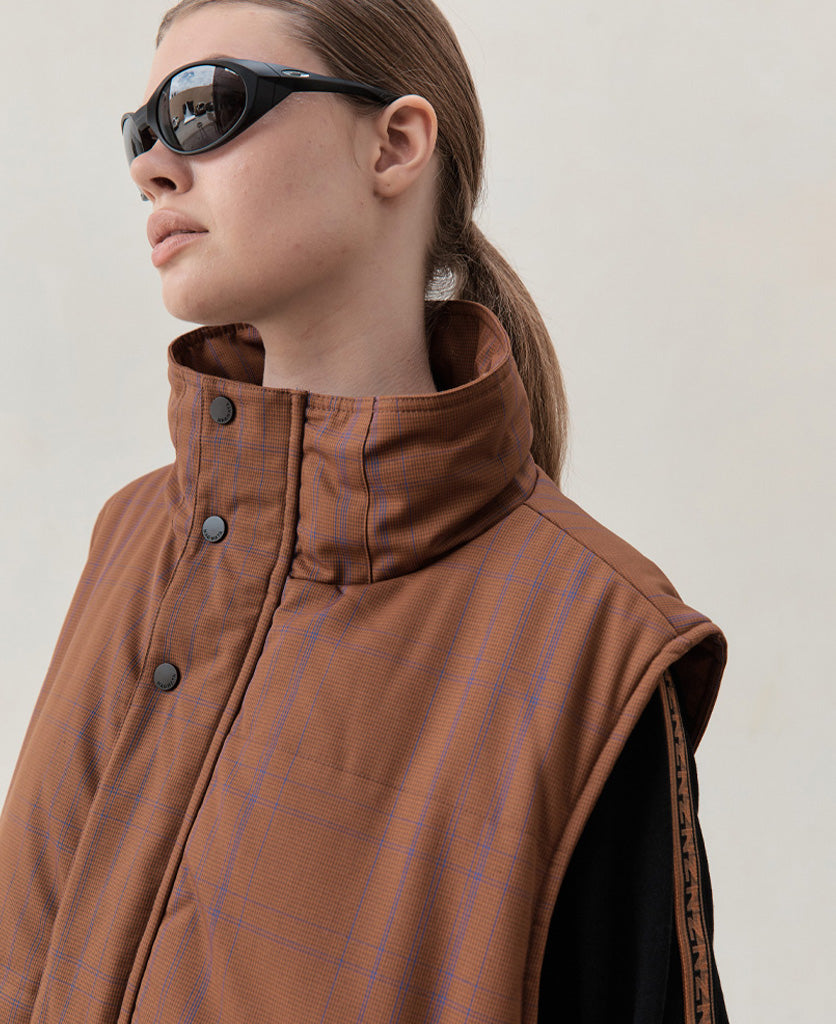 WOOL CHECK VEST