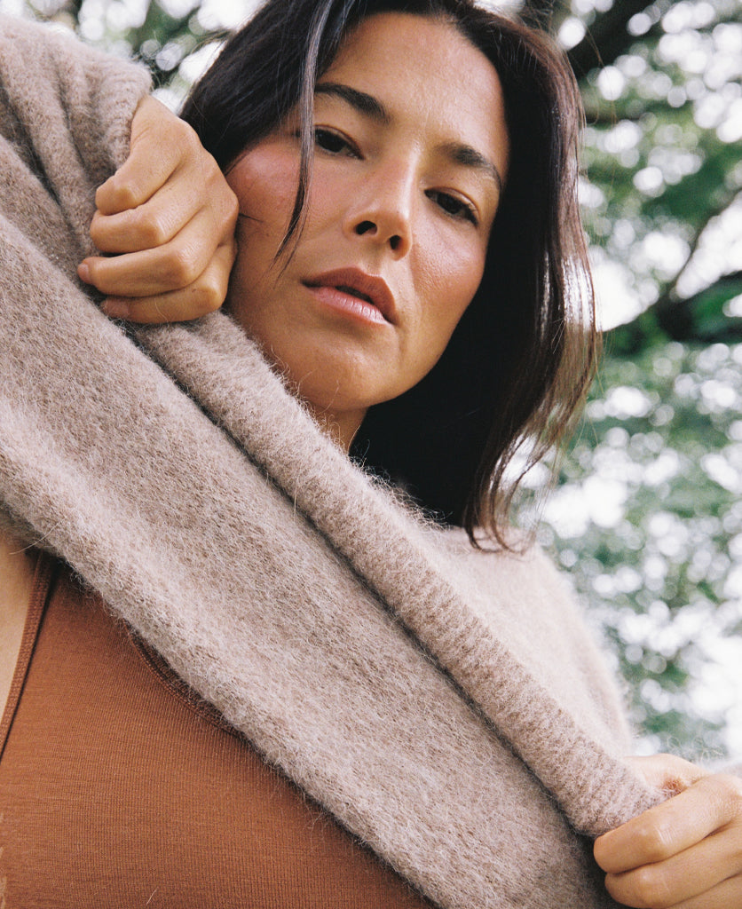 BRUSHED ALPACA SWEATER
