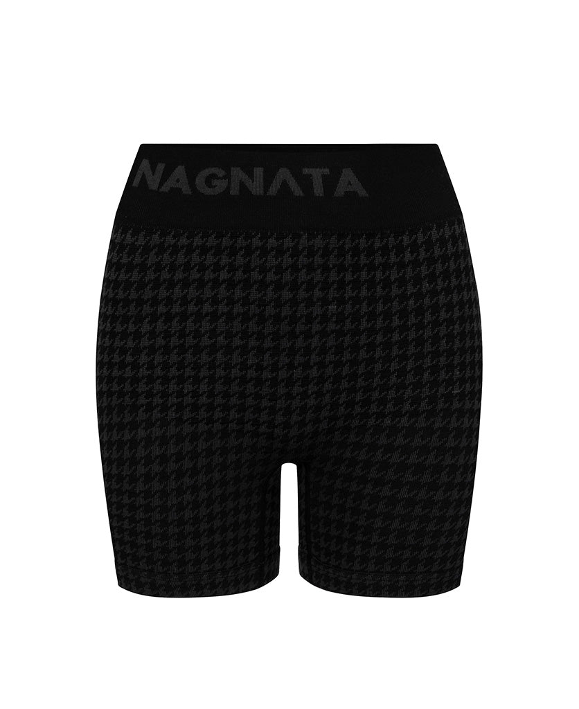 HOUNDSTOOTH WOOL MINI SHORT