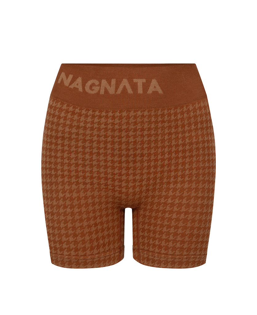 HOUNDSTOOTH WOOL MINI SHORT