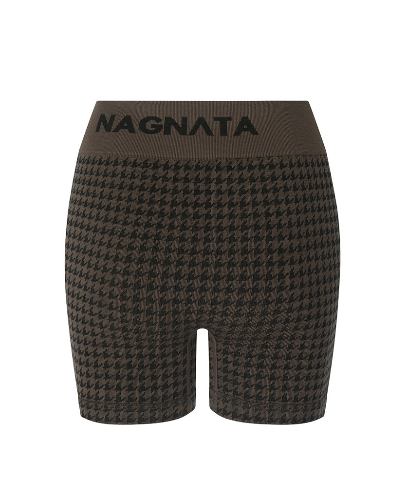 HOUNDSTOOTH WOOL MINI SHORT