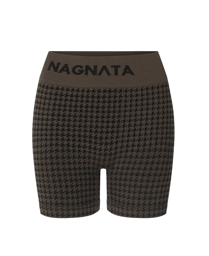 HOUNDSTOOTH WOOL MINI SHORT