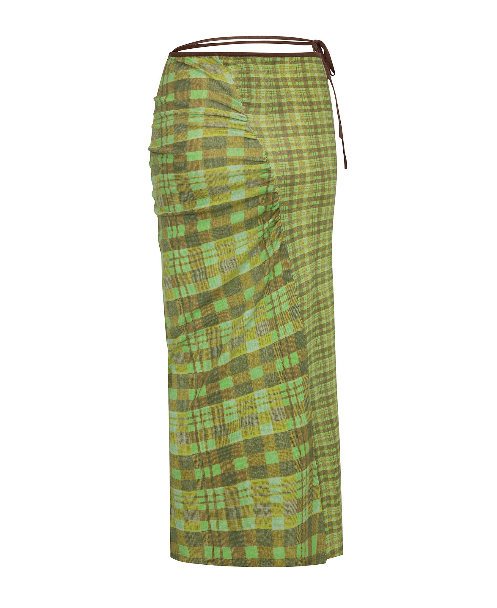 ISOLA CHECK WRAP SKIRT