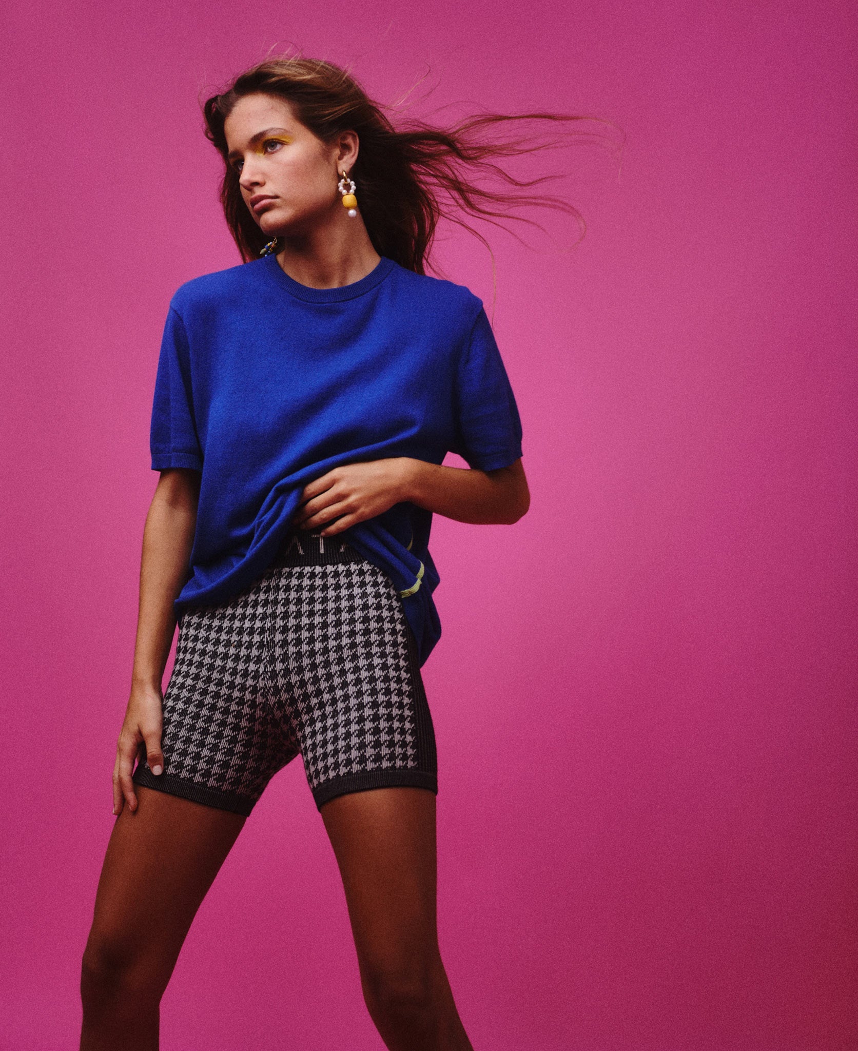 CHECKED OUT KNIT SHORT