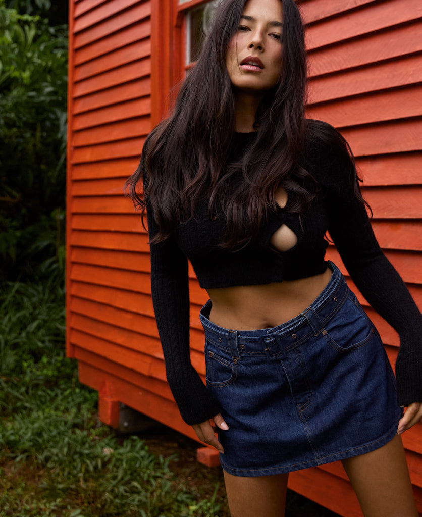 INDIGO BELTED MINI