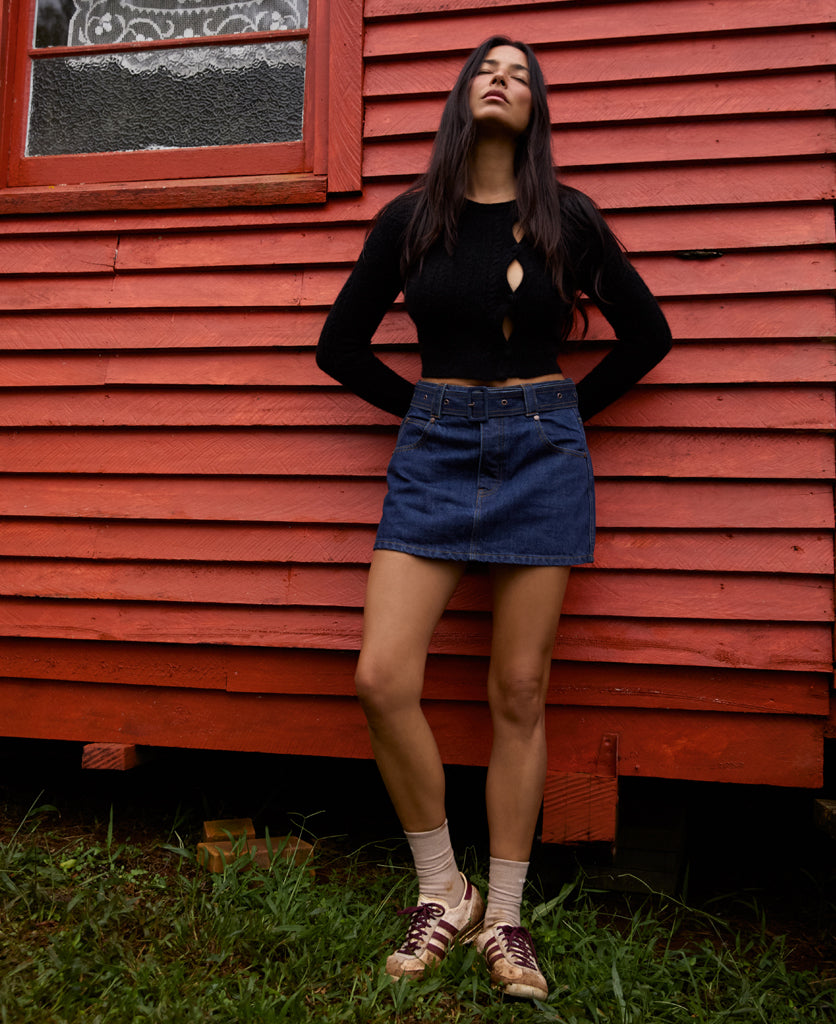 INDIGO BELTED MINI