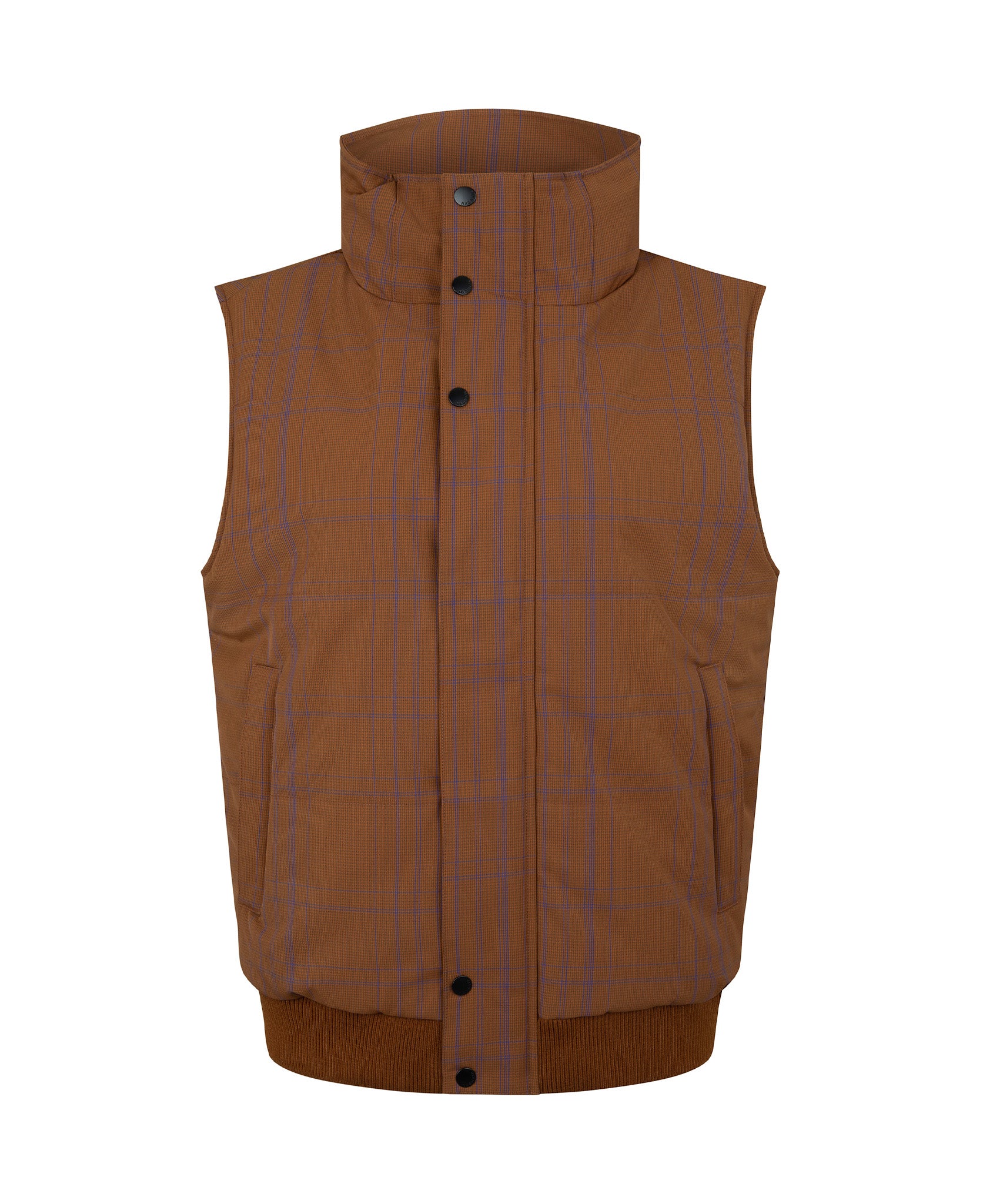 WOOL CHECK VEST