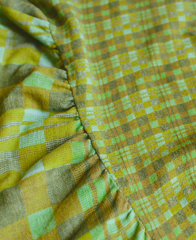 ISOLA CHECK WRAP SKIRT