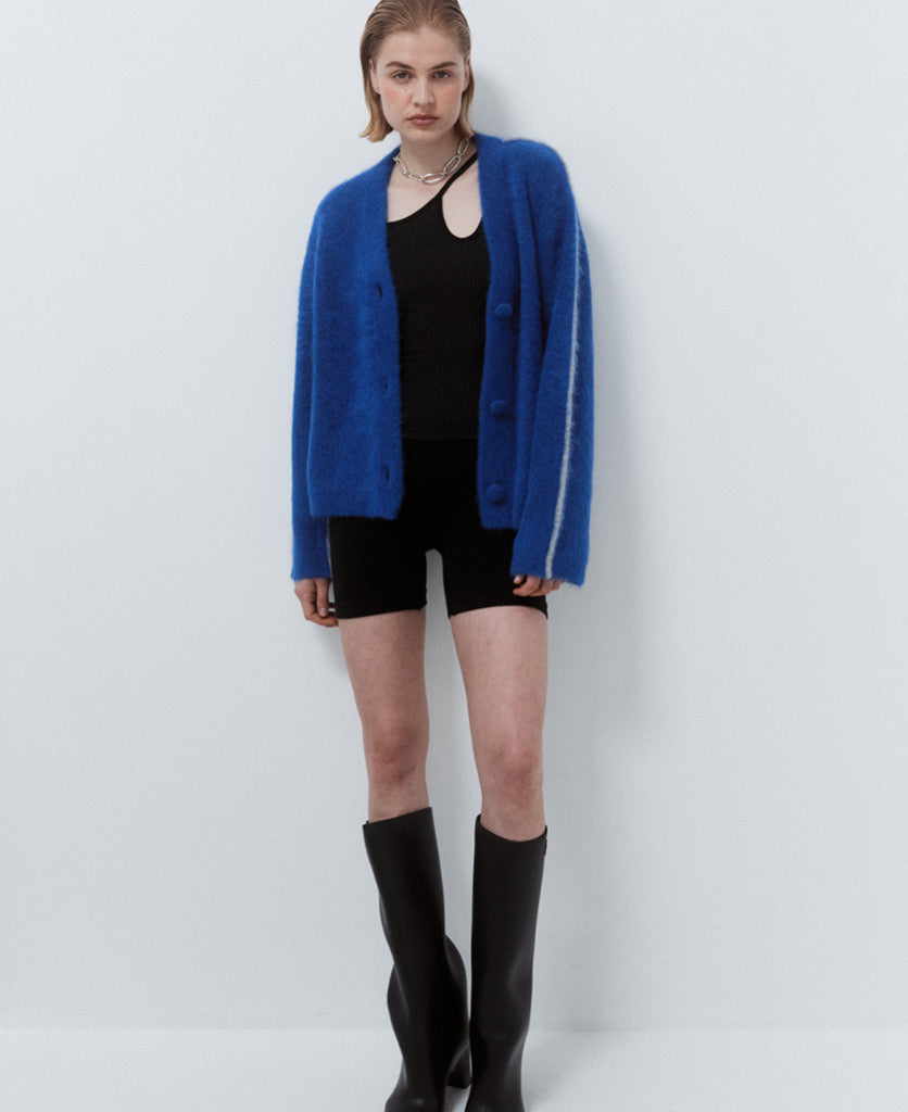 BRUSHED ALPACA CARDIGAN