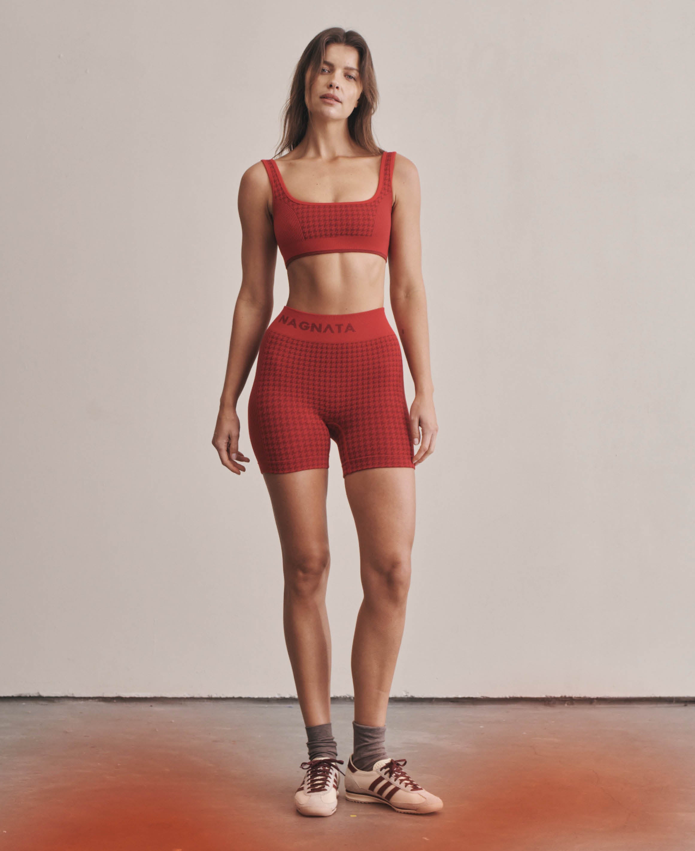 HOUNDSTOOTH WOOL MINI SHORT