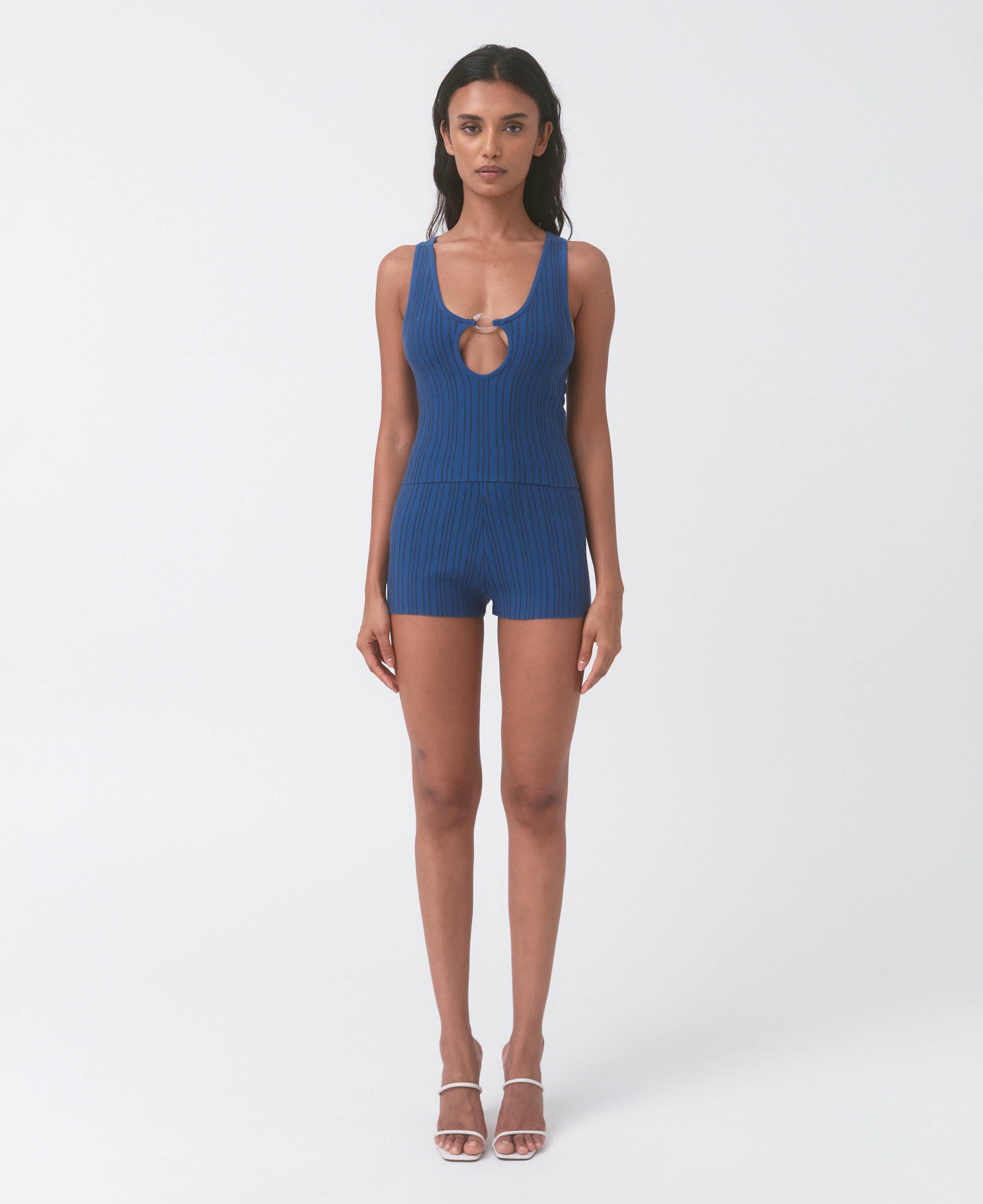 PATTY PINSTRIPE WOOL SHORT