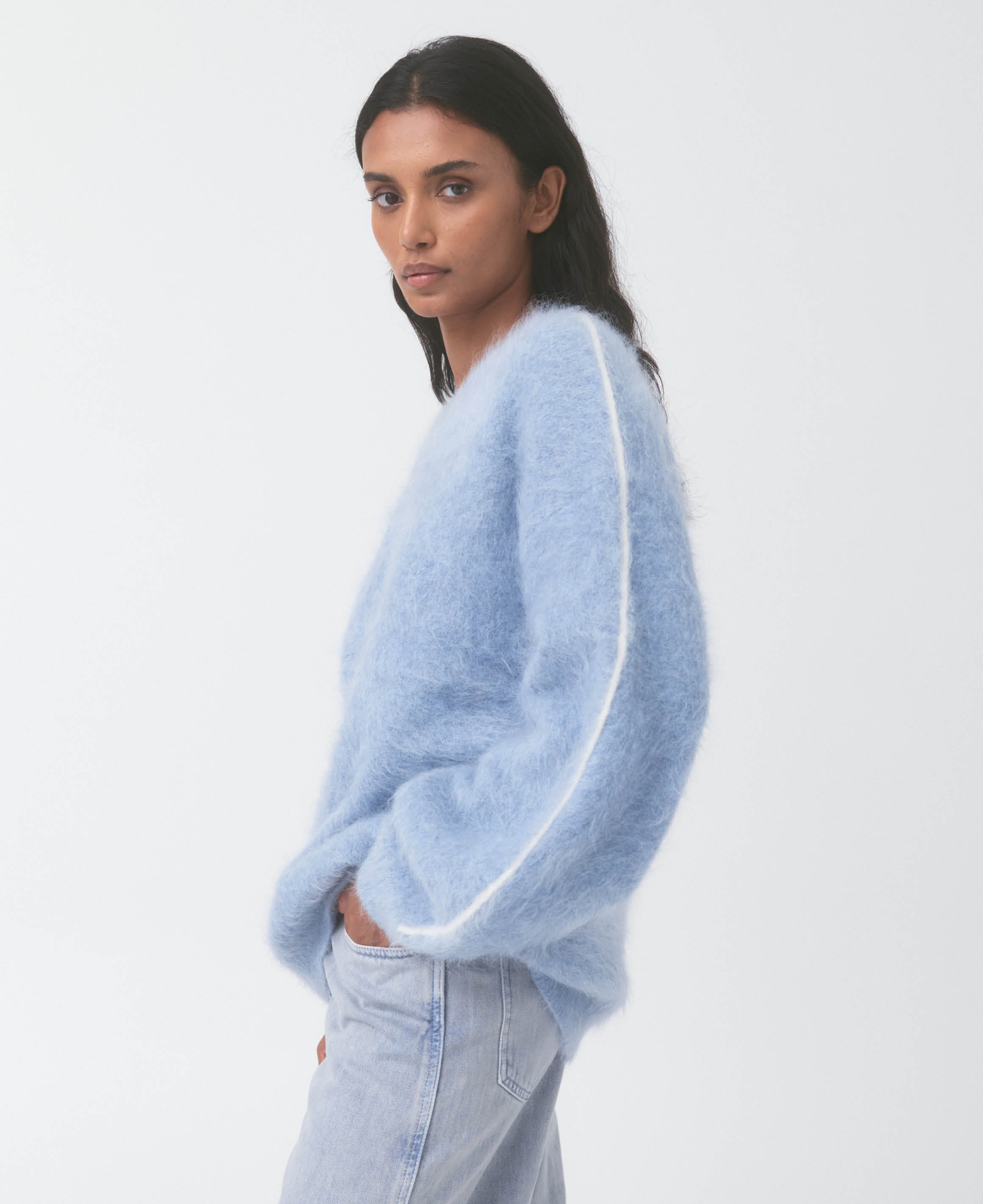 BRUSHED ALPACA SWEATER