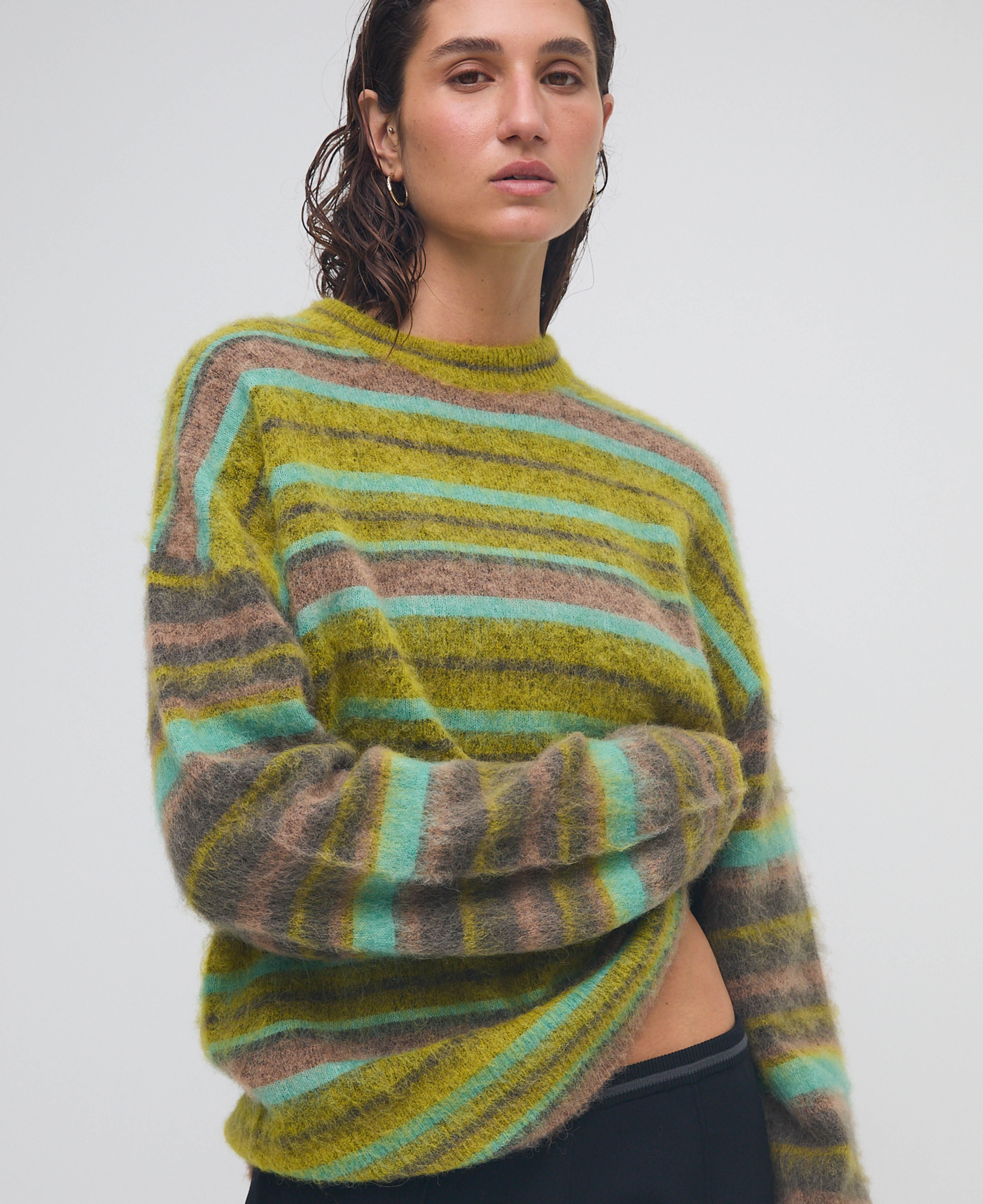ALPACA STRIPE SWEATER
