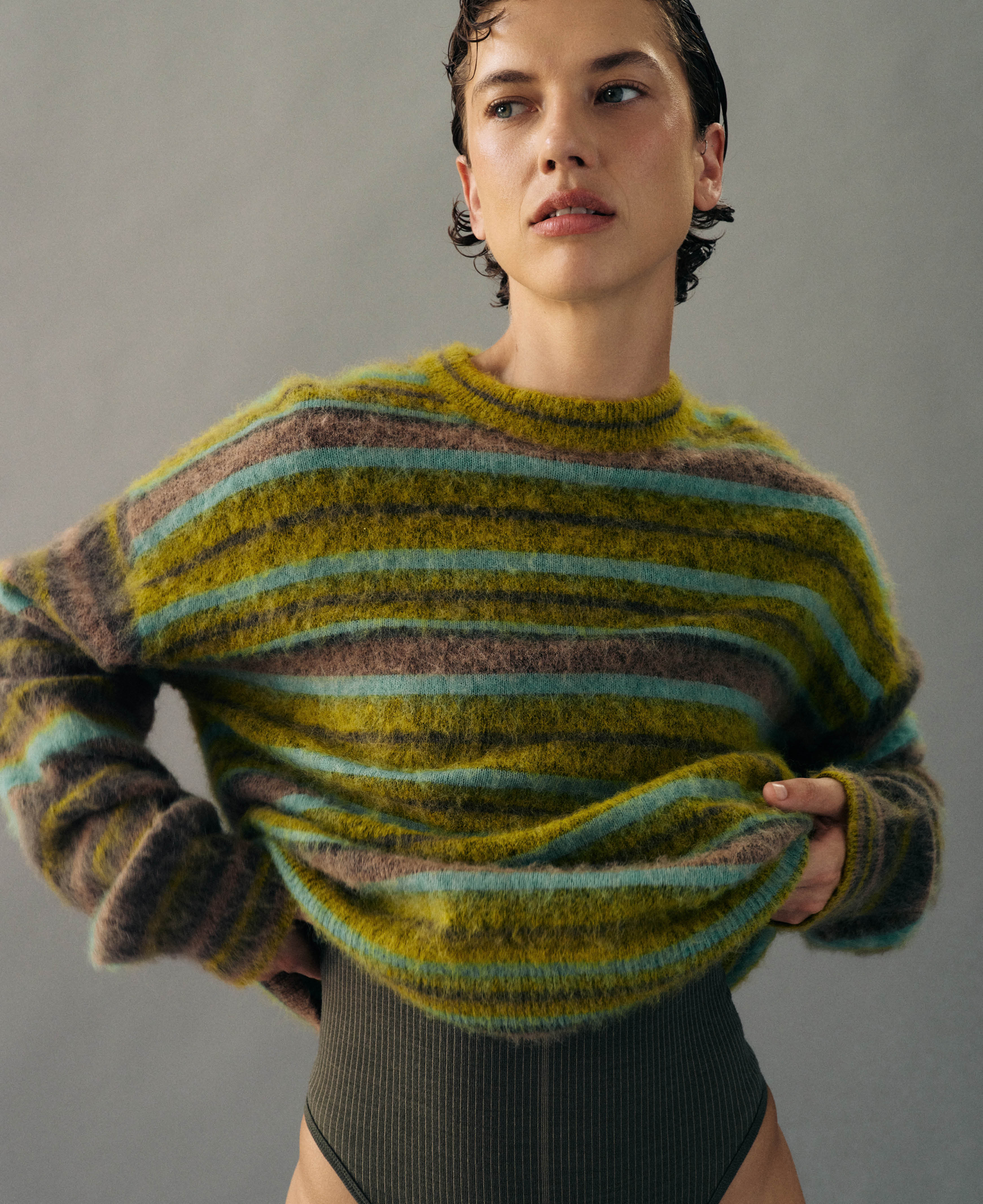 ALPACA STRIPE SWEATER
