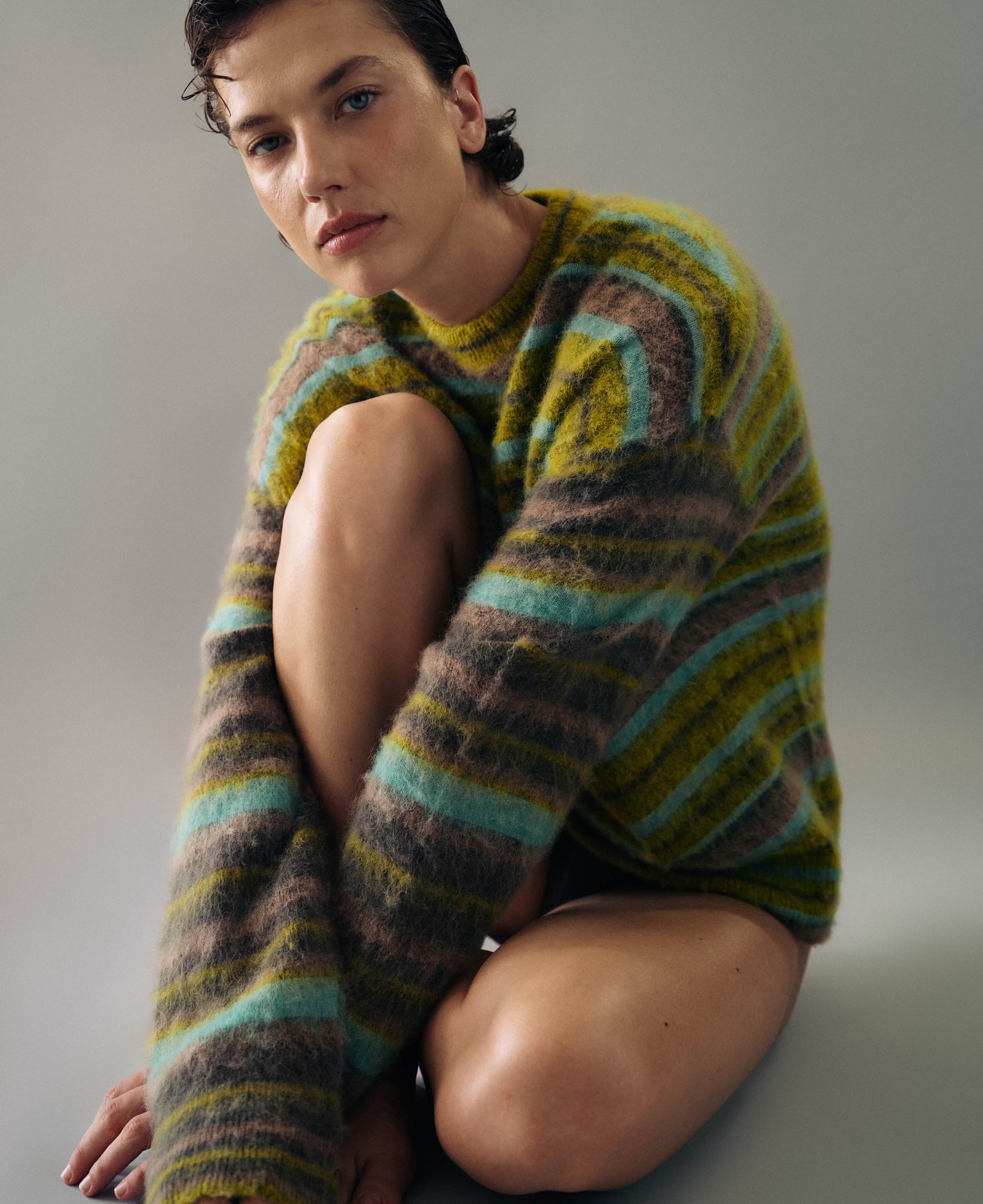 ALPACA STRIPE SWEATER