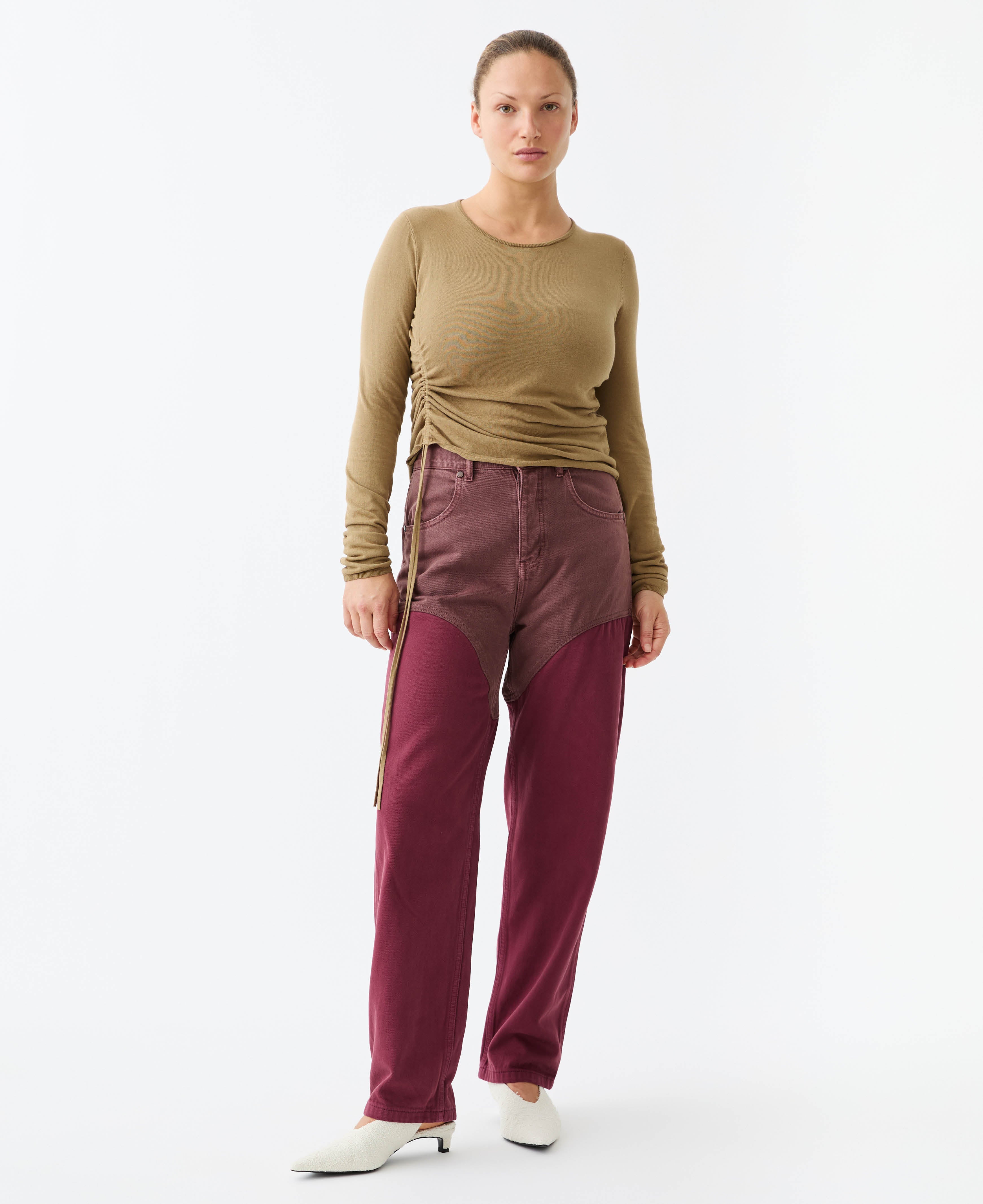 ORGANIC RUCHED LONG SLEEVE