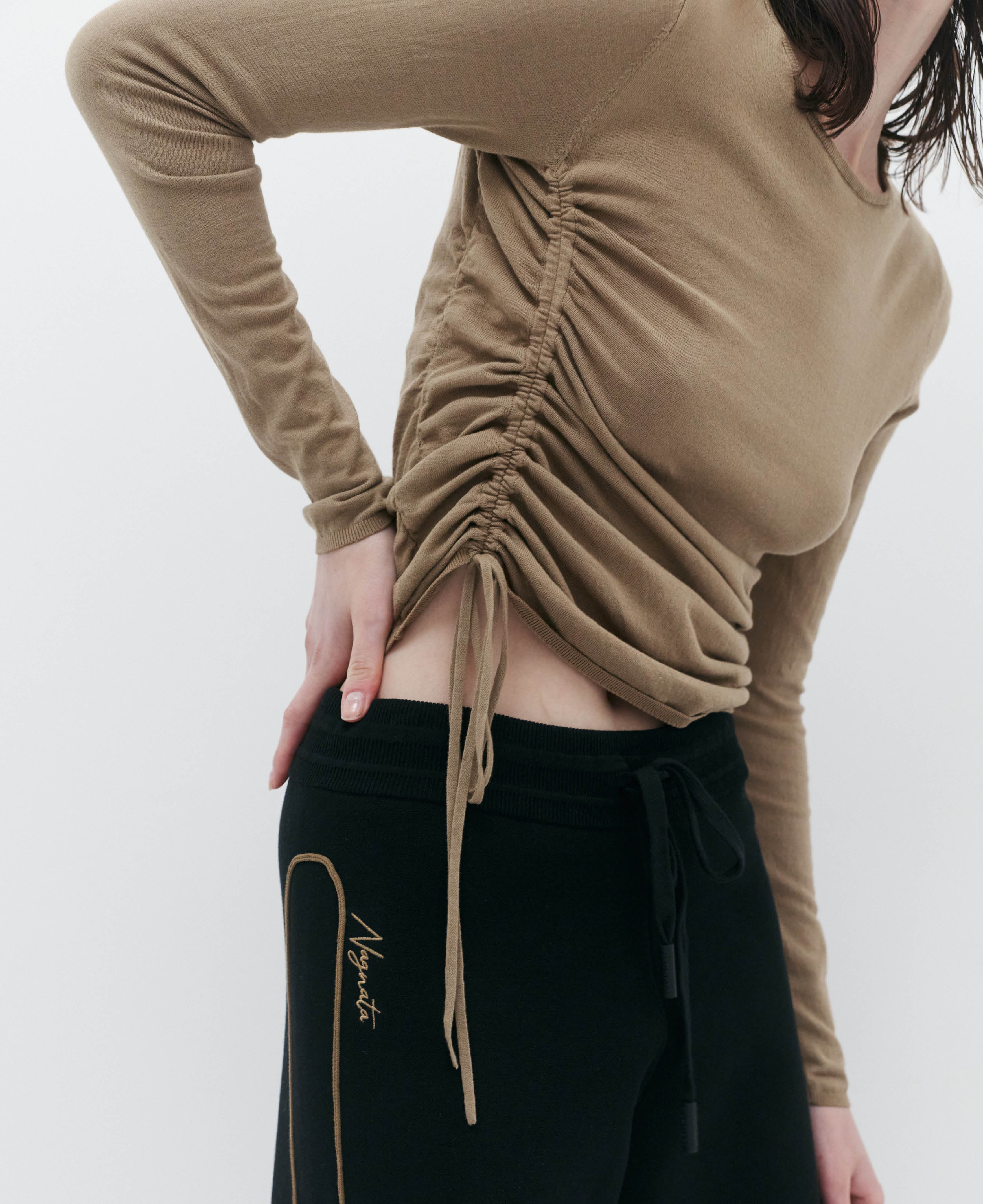 ORGANIC RUCHED LONG SLEEVE