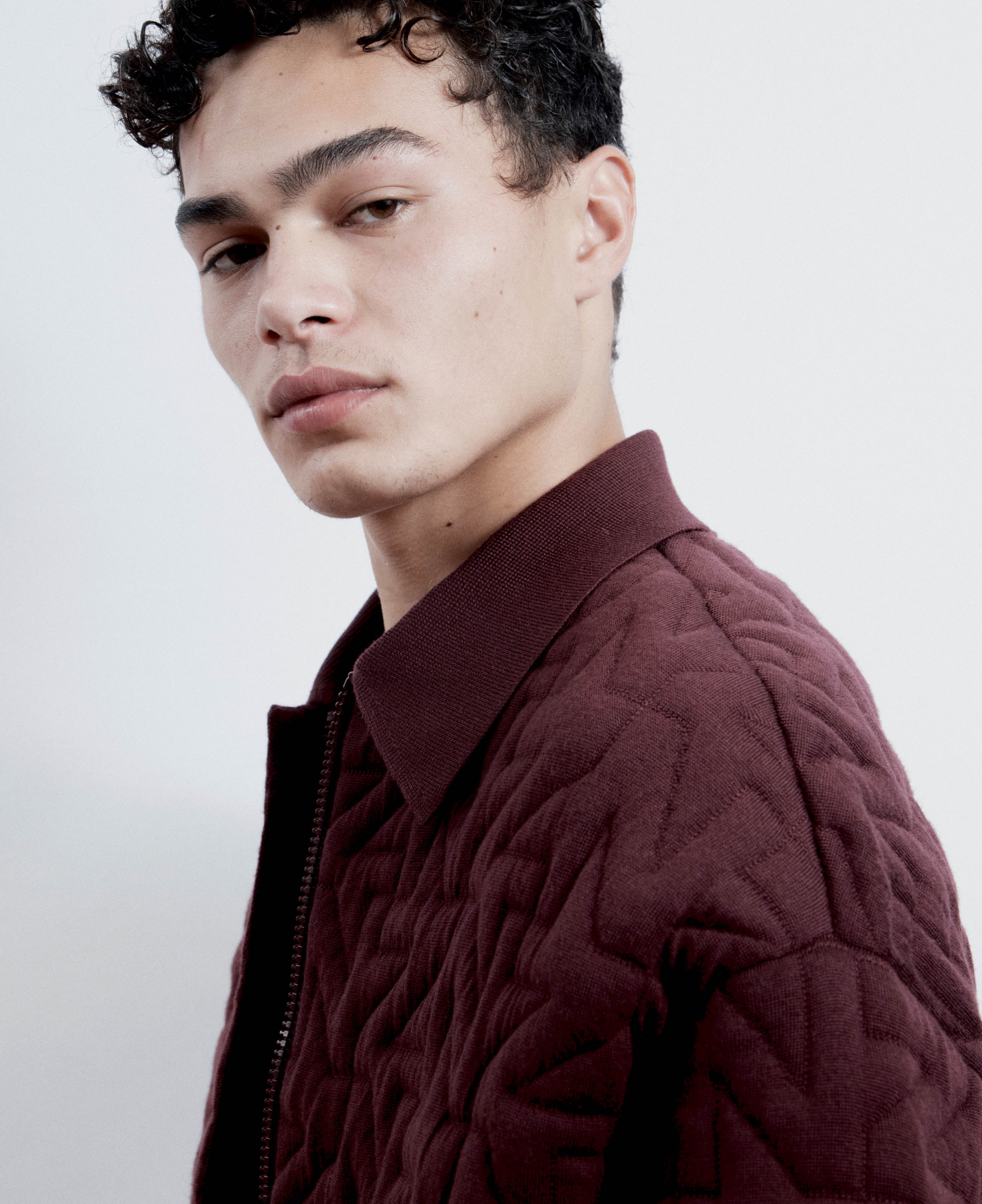 WOOL QUILTED BOMBER