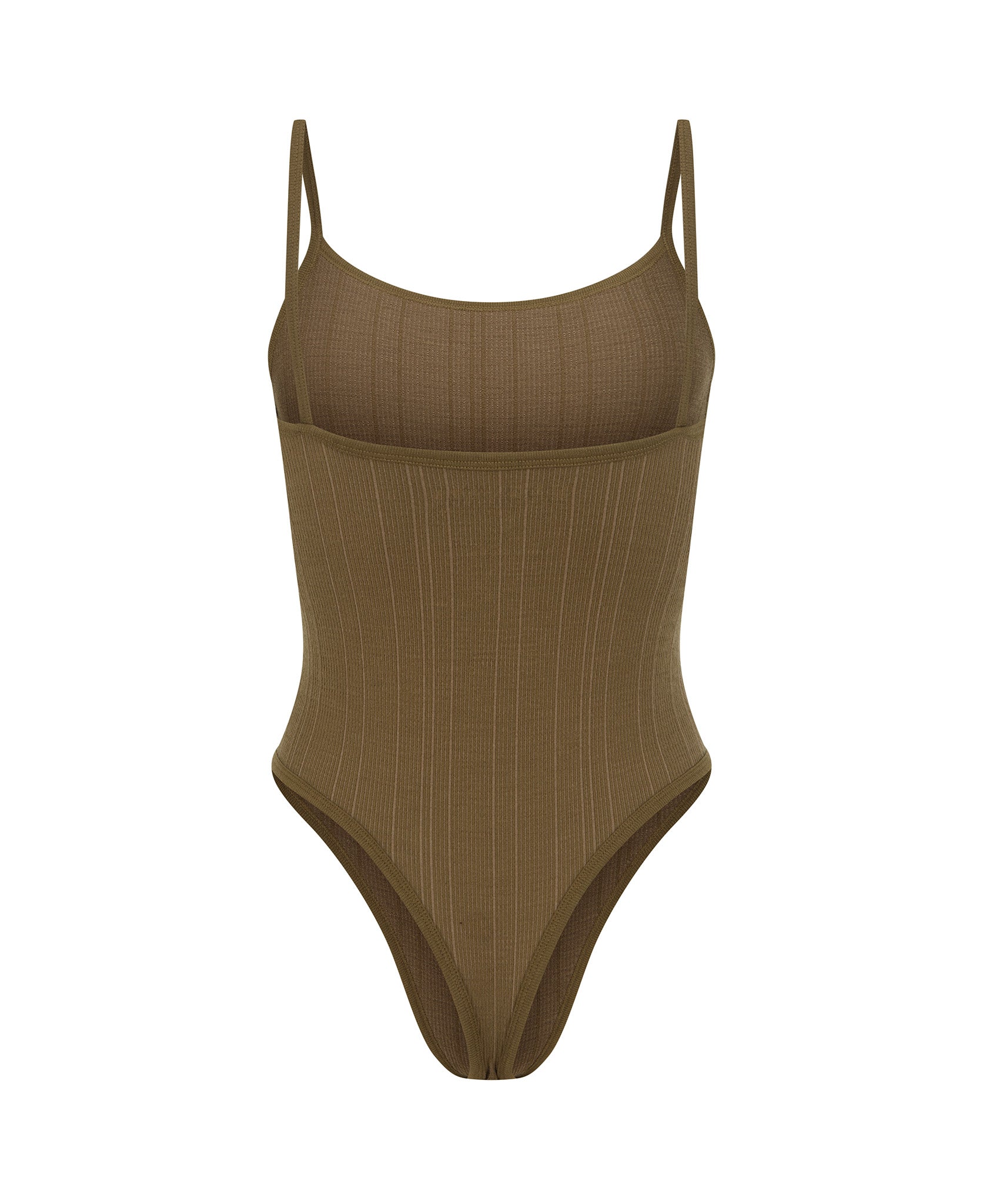 PINSTRIPE WOOL BODYSUIT