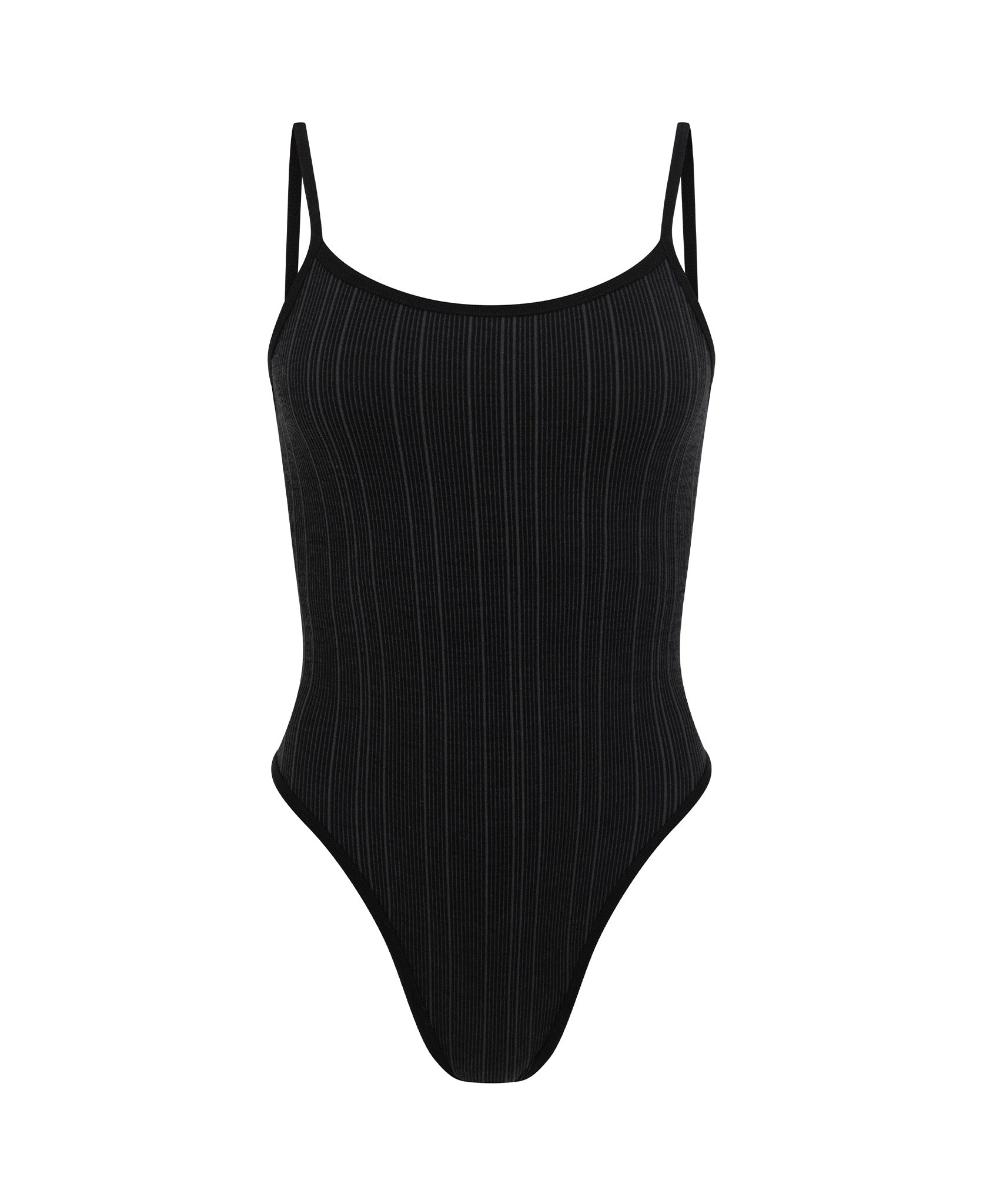 PINSTRIPE WOOL BODYSUIT