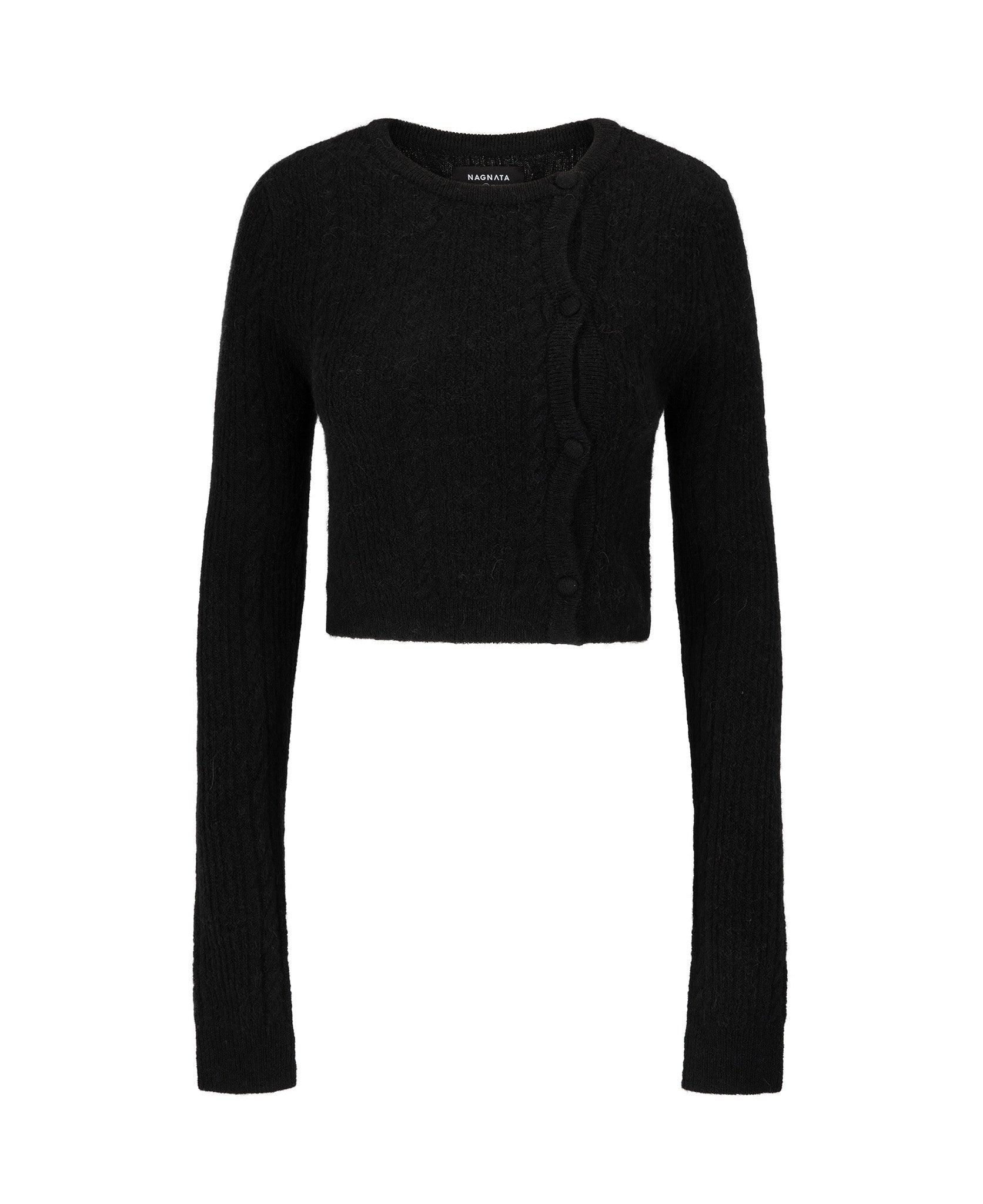 CABLE KNIT WOOL CARDIGAN