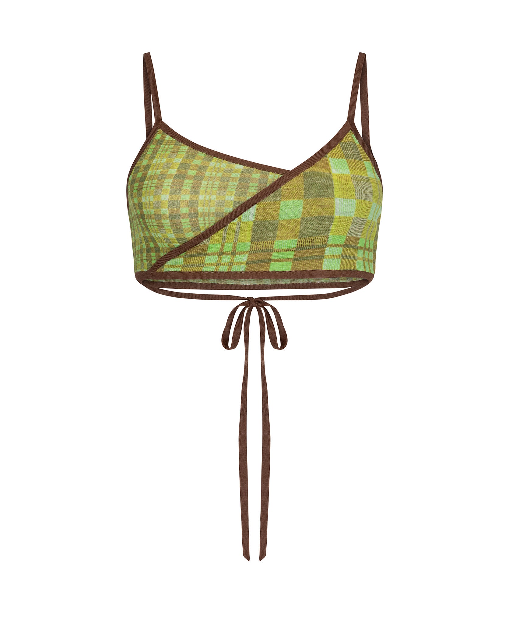 ISOLA CHECK WRAP TOP
