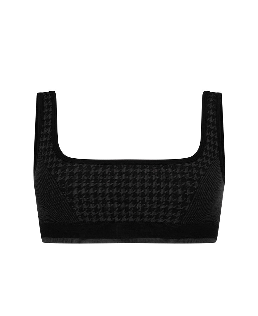 HOUNDSTOOTH WOOL BRALET