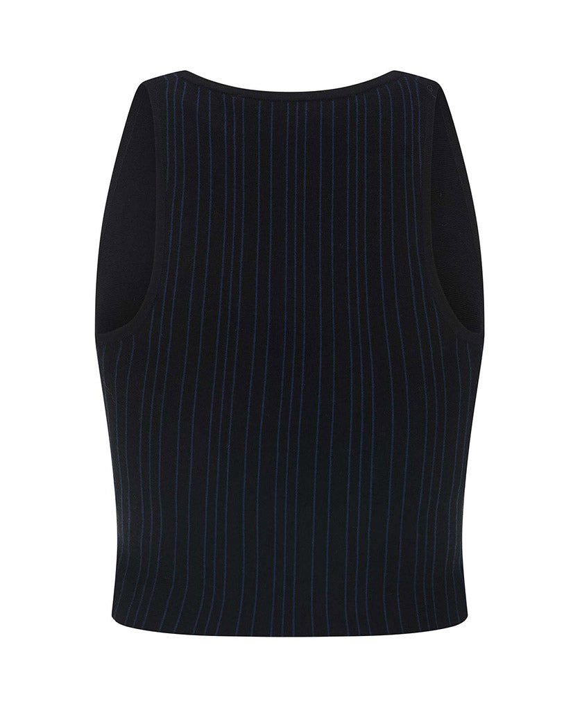 PATTY PINSTRIPE WOOL TOP