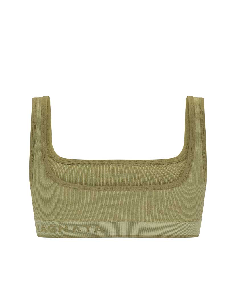 FINE RIB WOOL BRALET