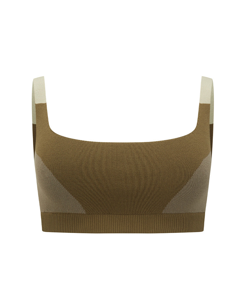 ORGANIC COLOUR BLOCK BRALET