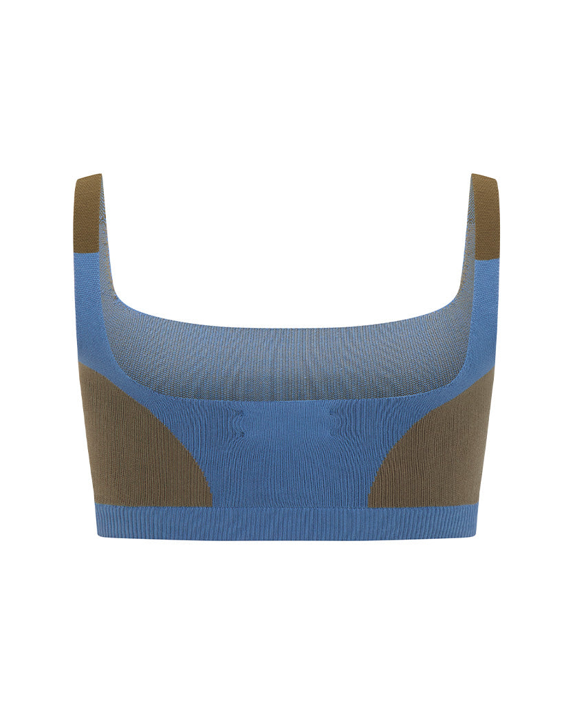 ORGANIC COLOUR BLOCK BRALET