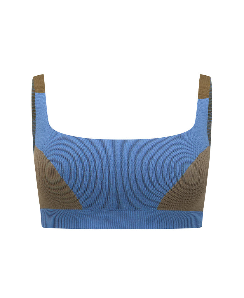 ORGANIC COLOUR BLOCK BRALET