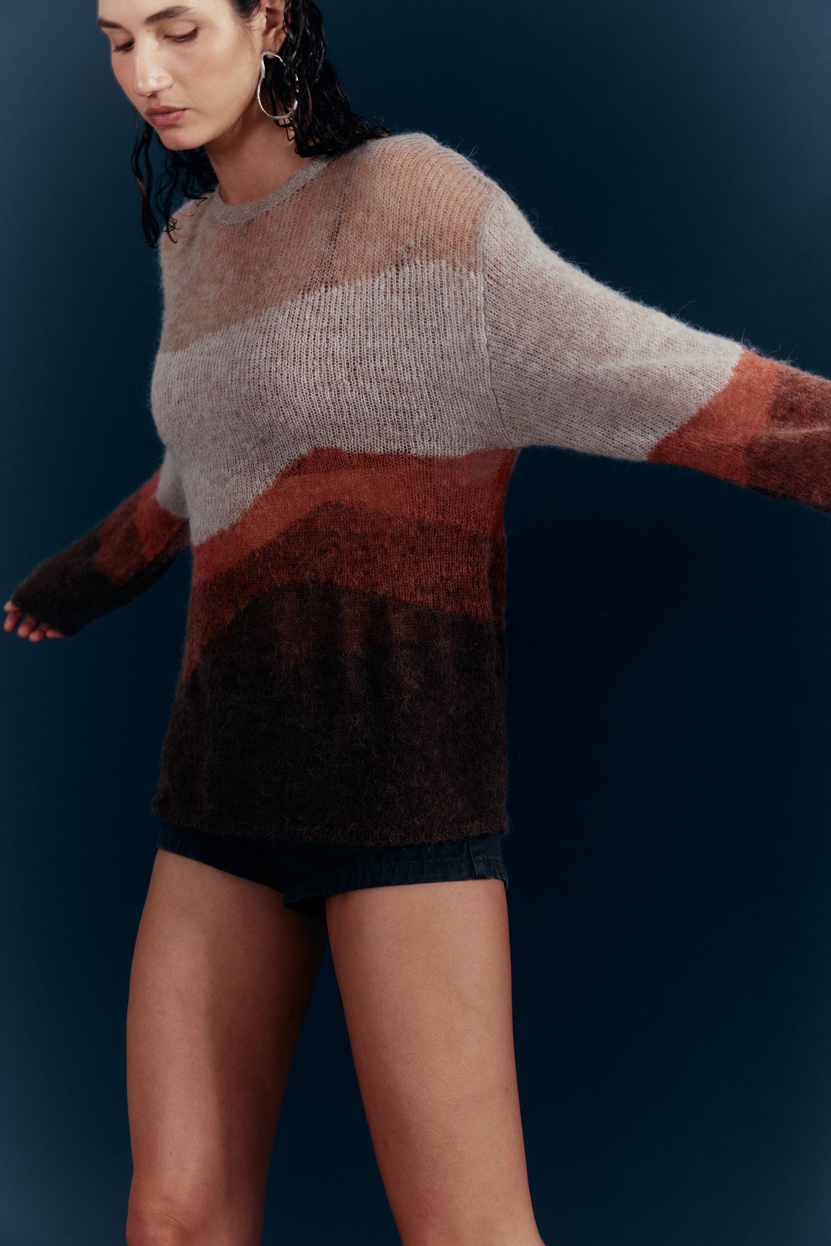OPEN KNIT HORIZON SWEATER