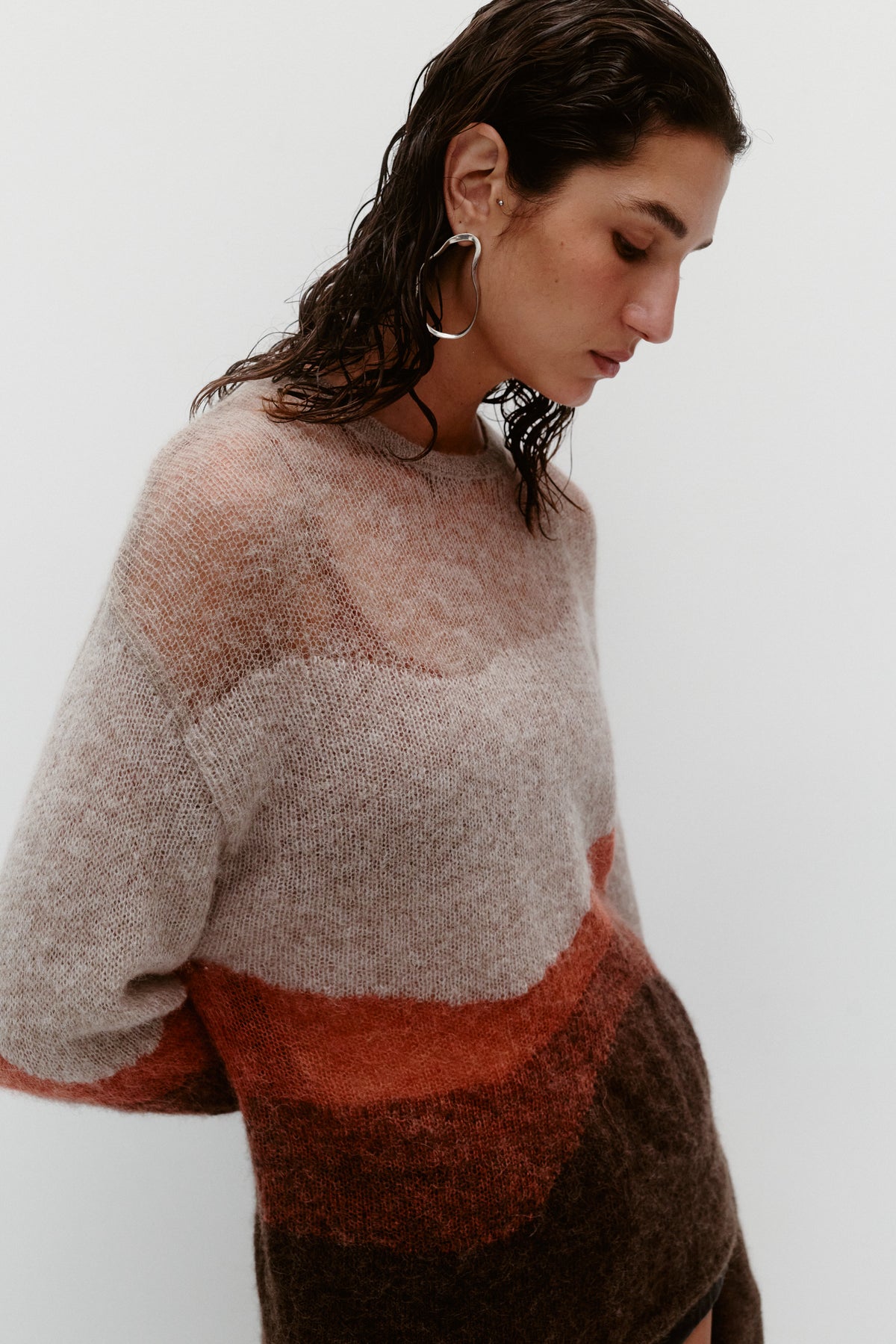 OPEN KNIT HORIZON SWEATER