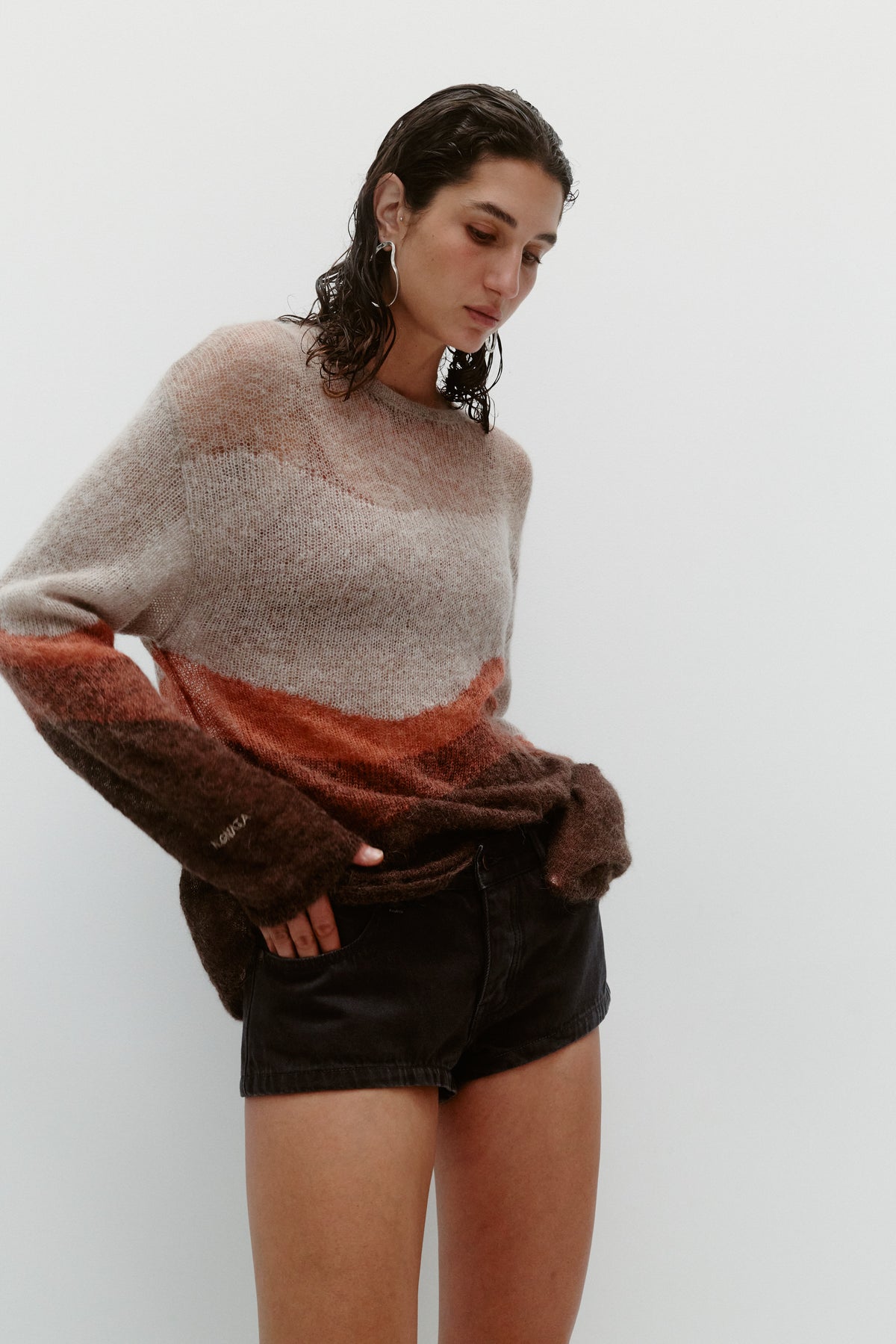 OPEN KNIT HORIZON SWEATER