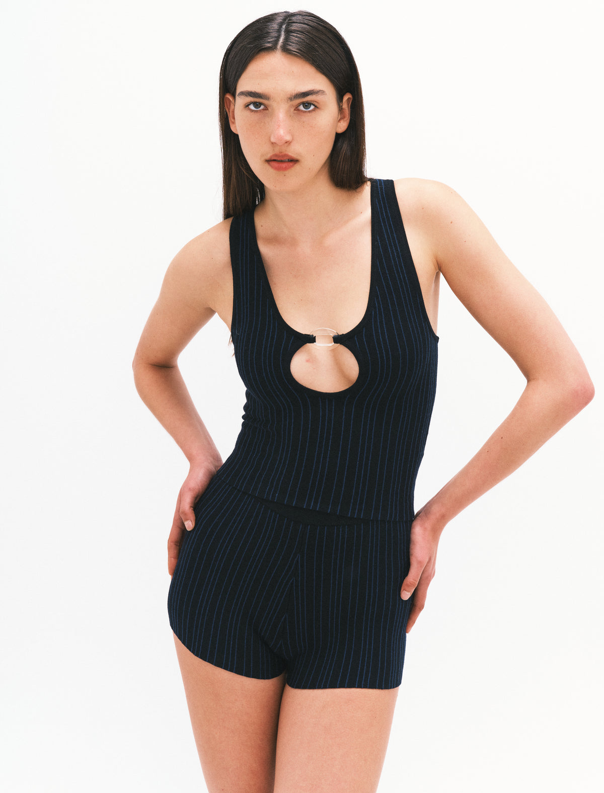 PATTY PINSTRIPE WOOL SHORT