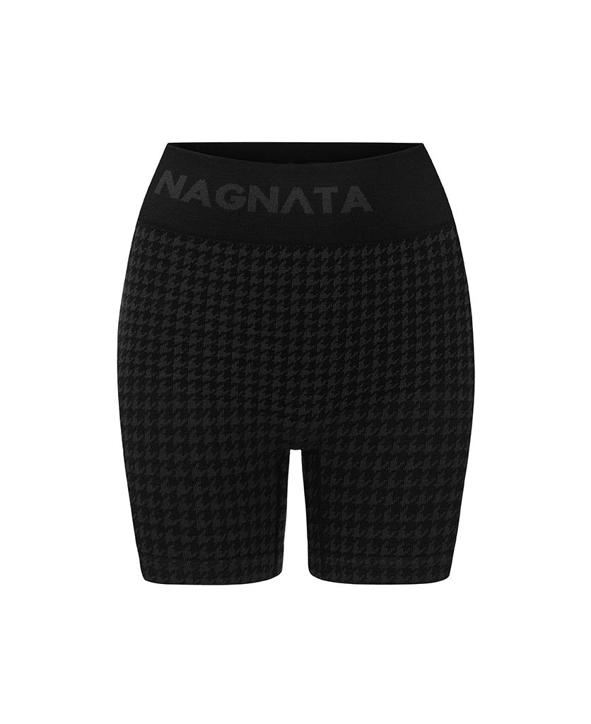 HOUNDSTOOTH WOOL MINI SHORT