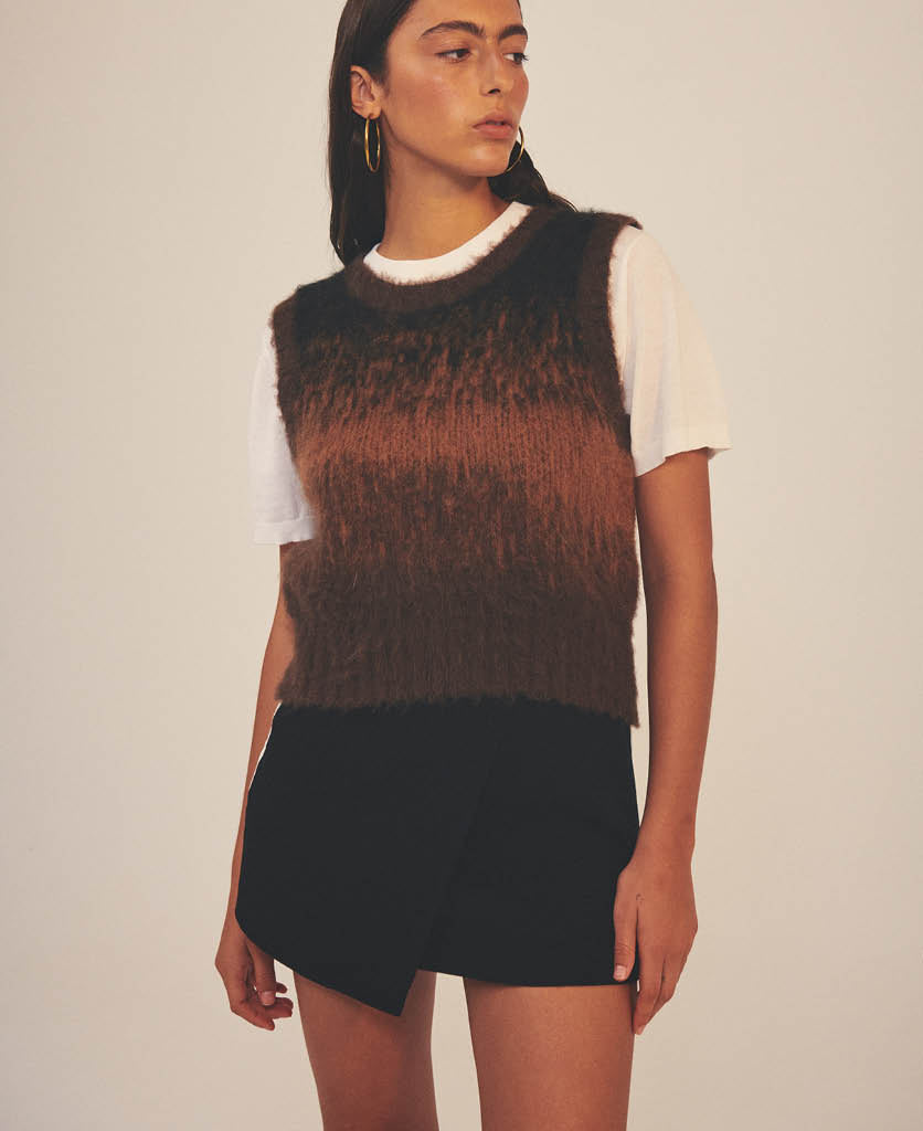 GRADIENT ALPACA WOOL VEST