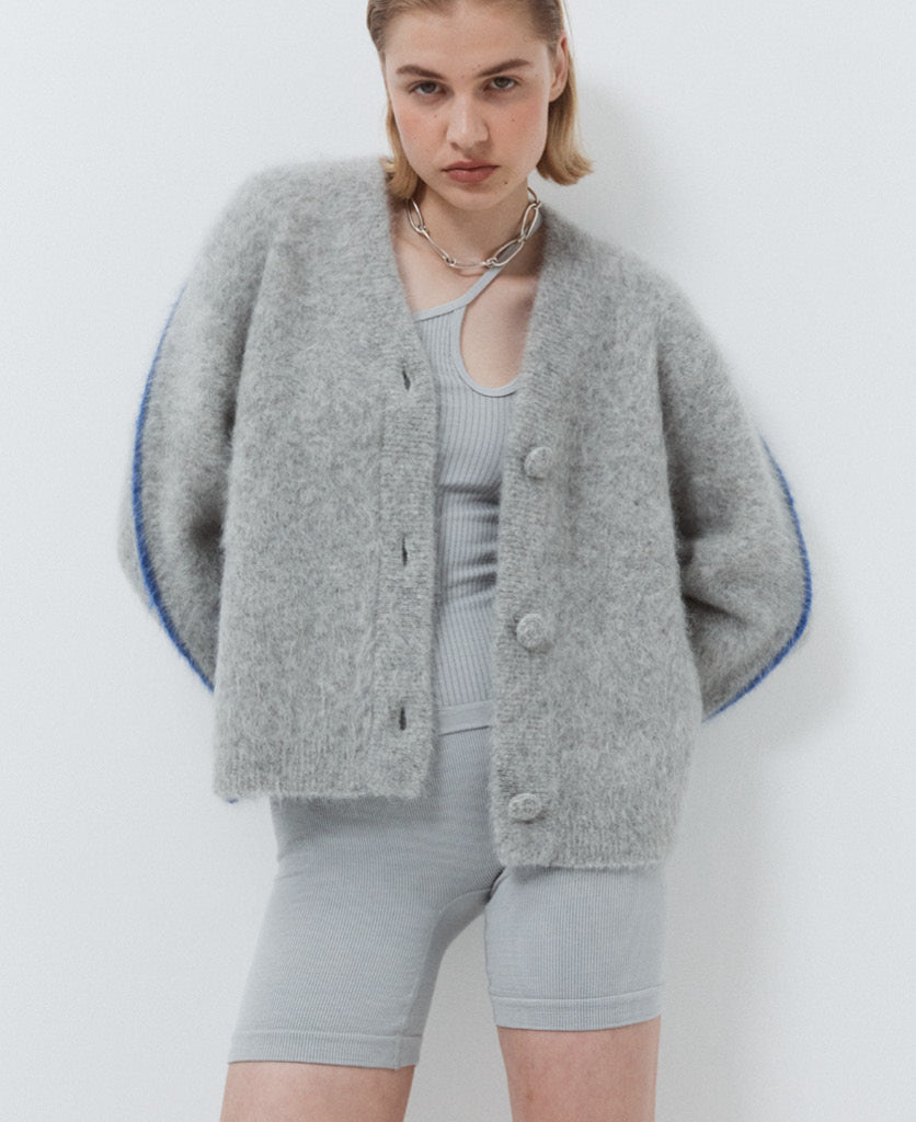 BRUSHED ALPACA CARDIGAN