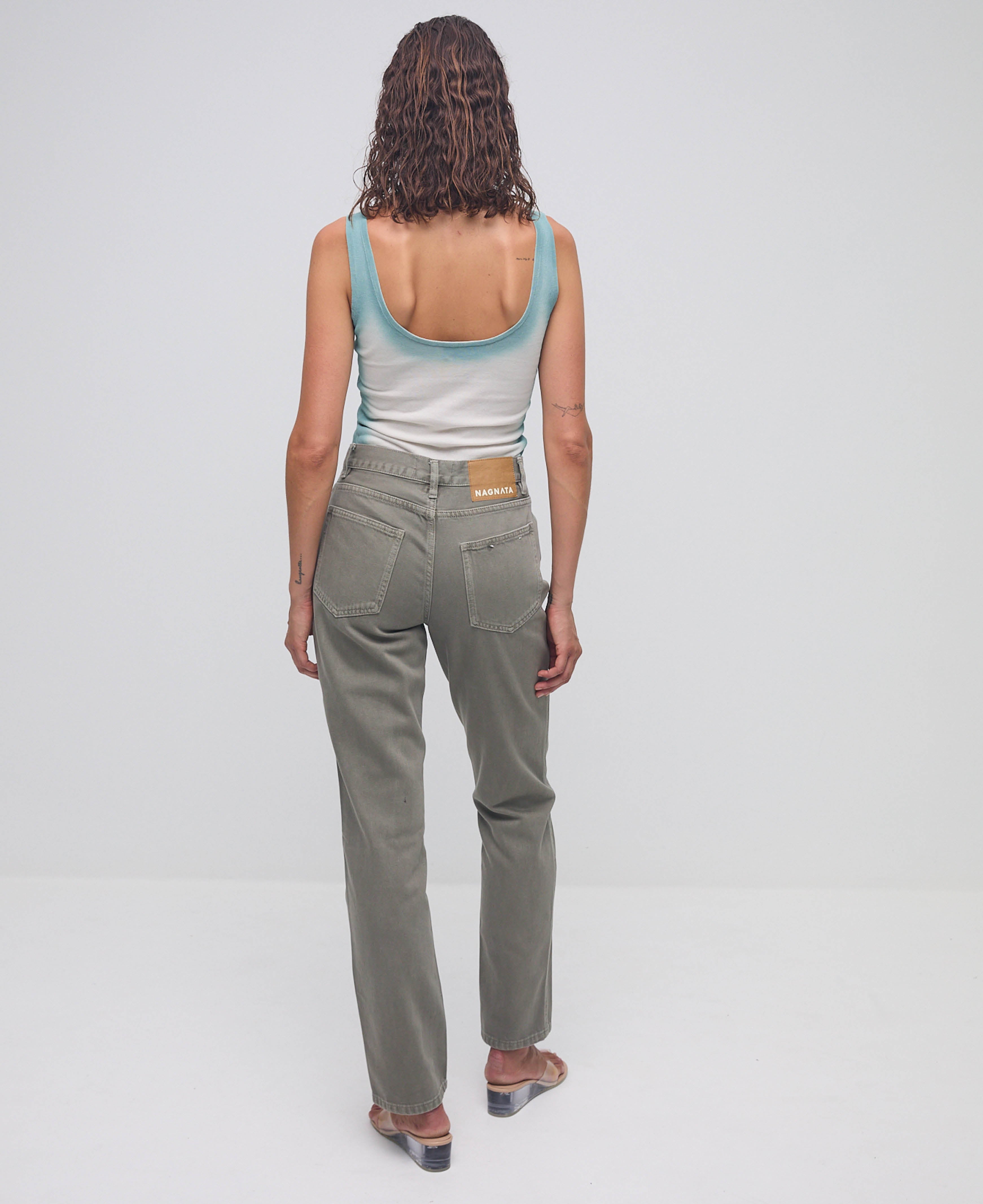 VEGETABLE DYE STRAIGHT LEG JEAN