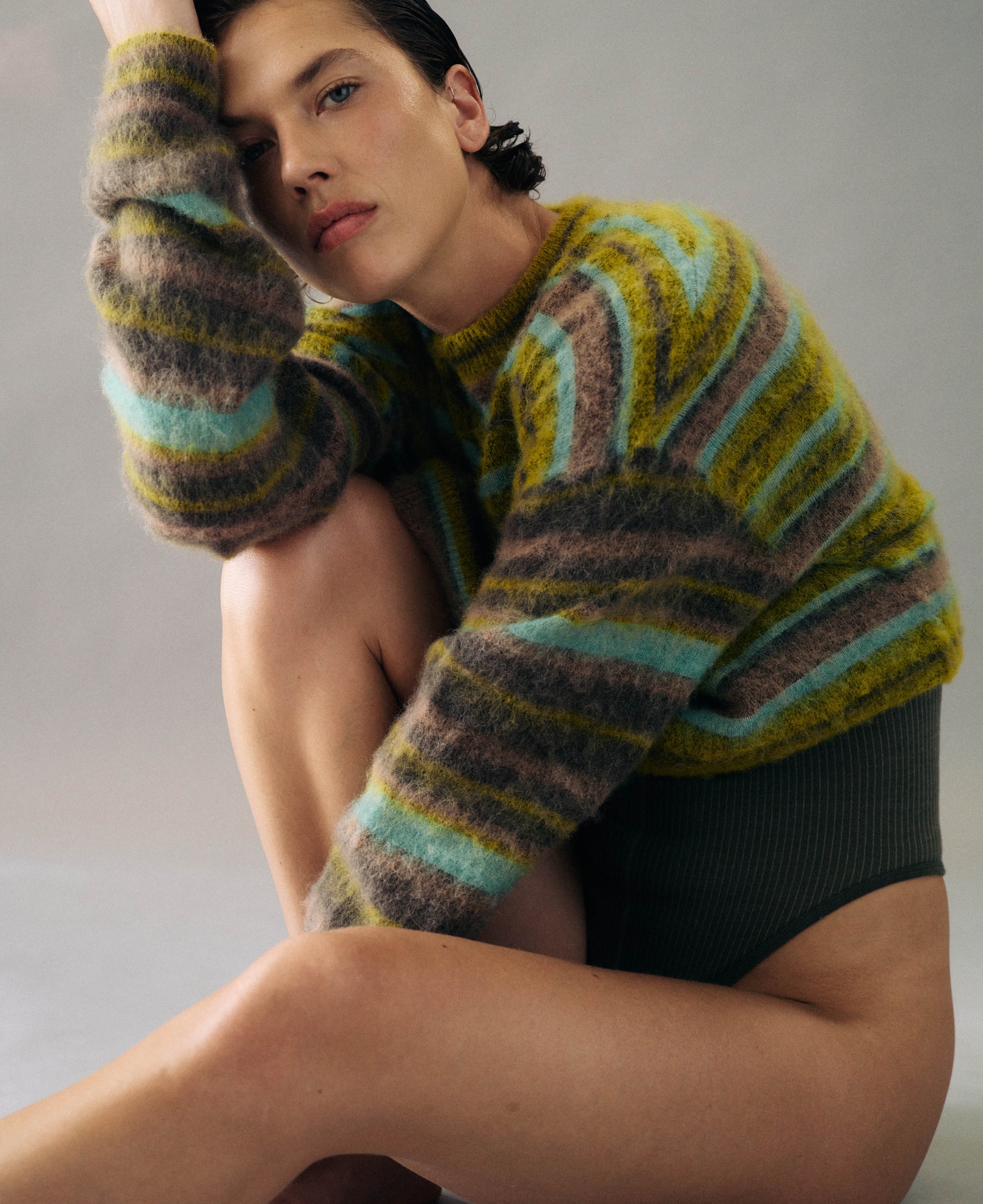 ALPACA STRIPE SWEATER