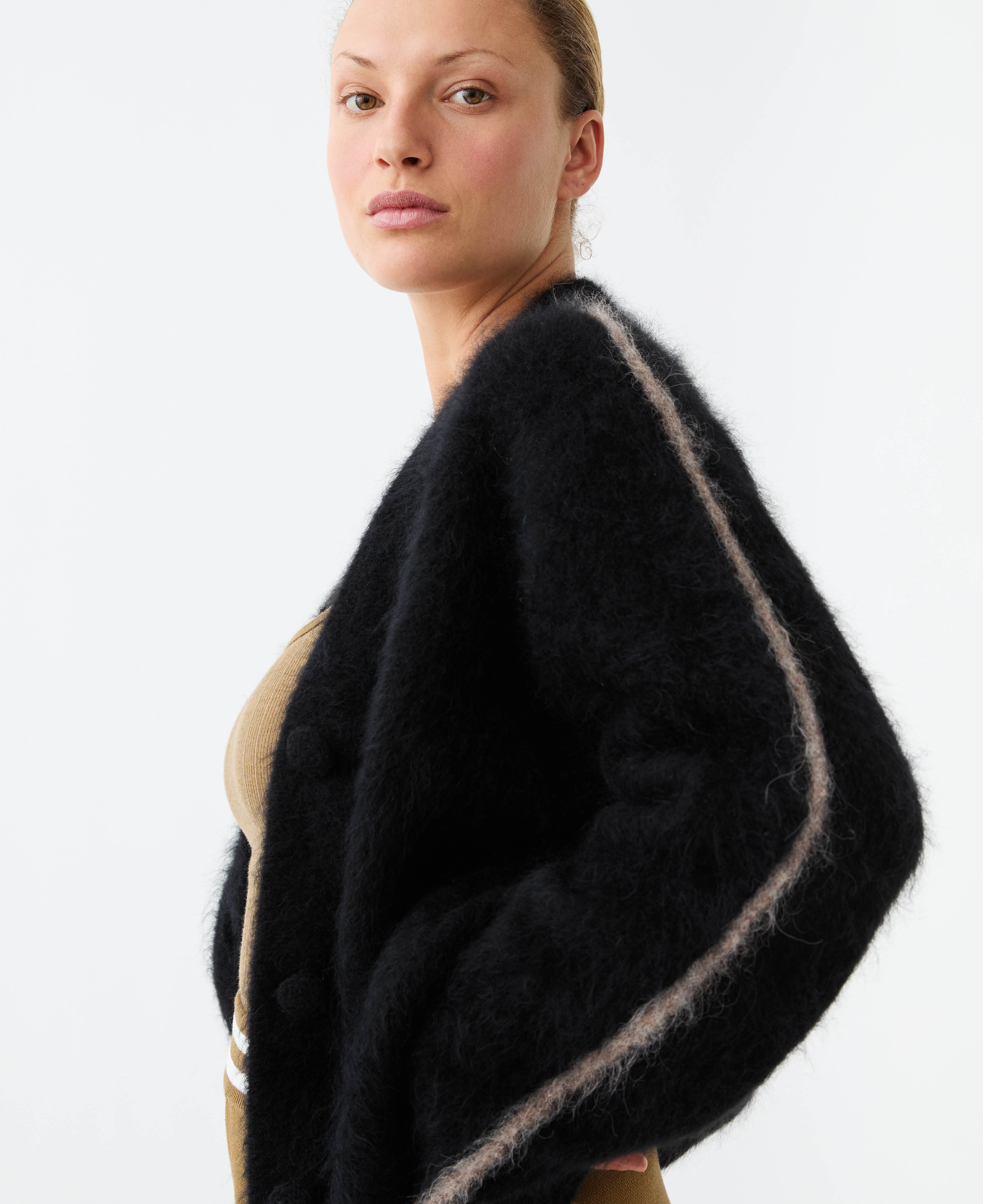BRUSHED ALPACA CARDIGAN