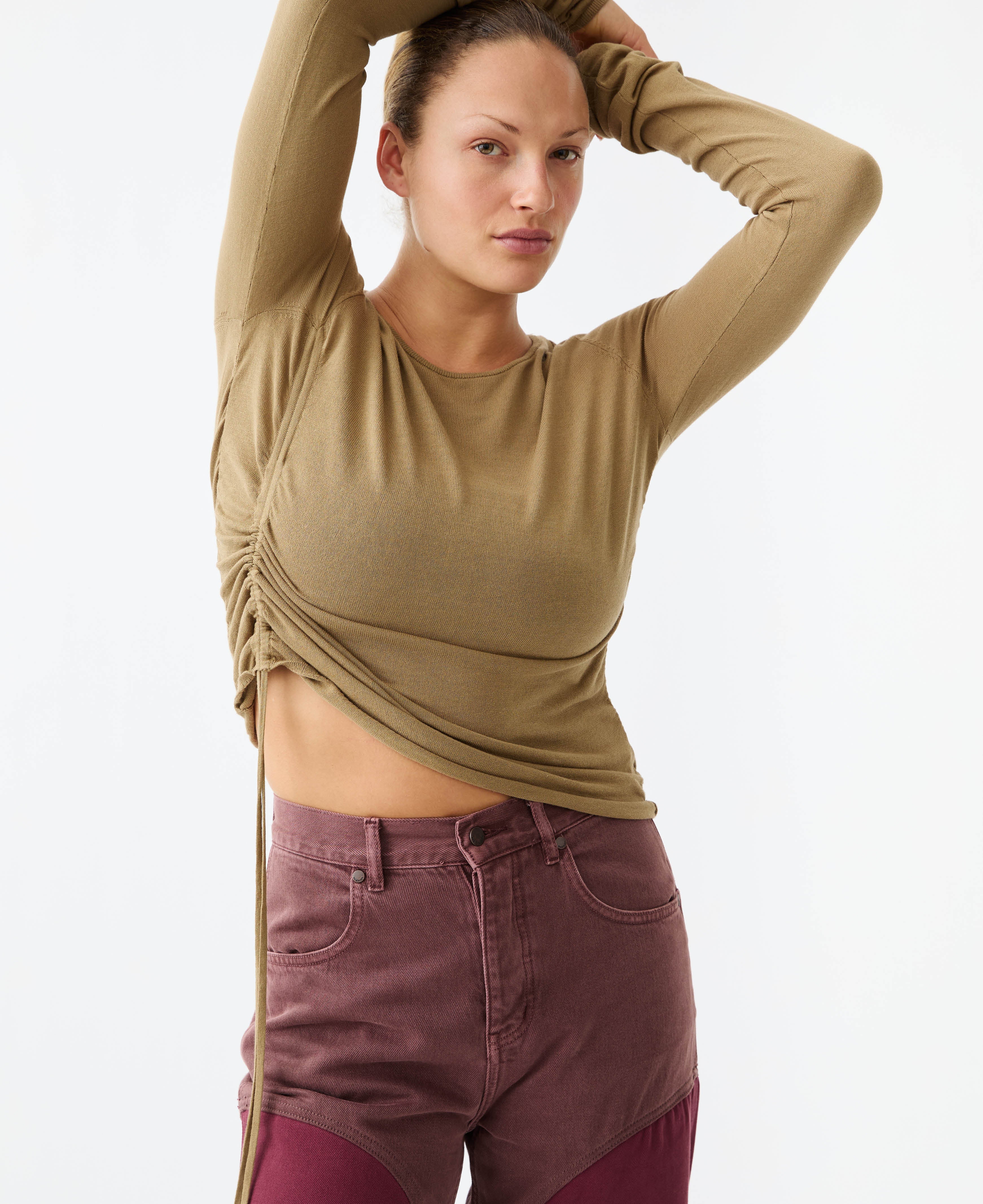 ORGANIC RUCHED LONG SLEEVE