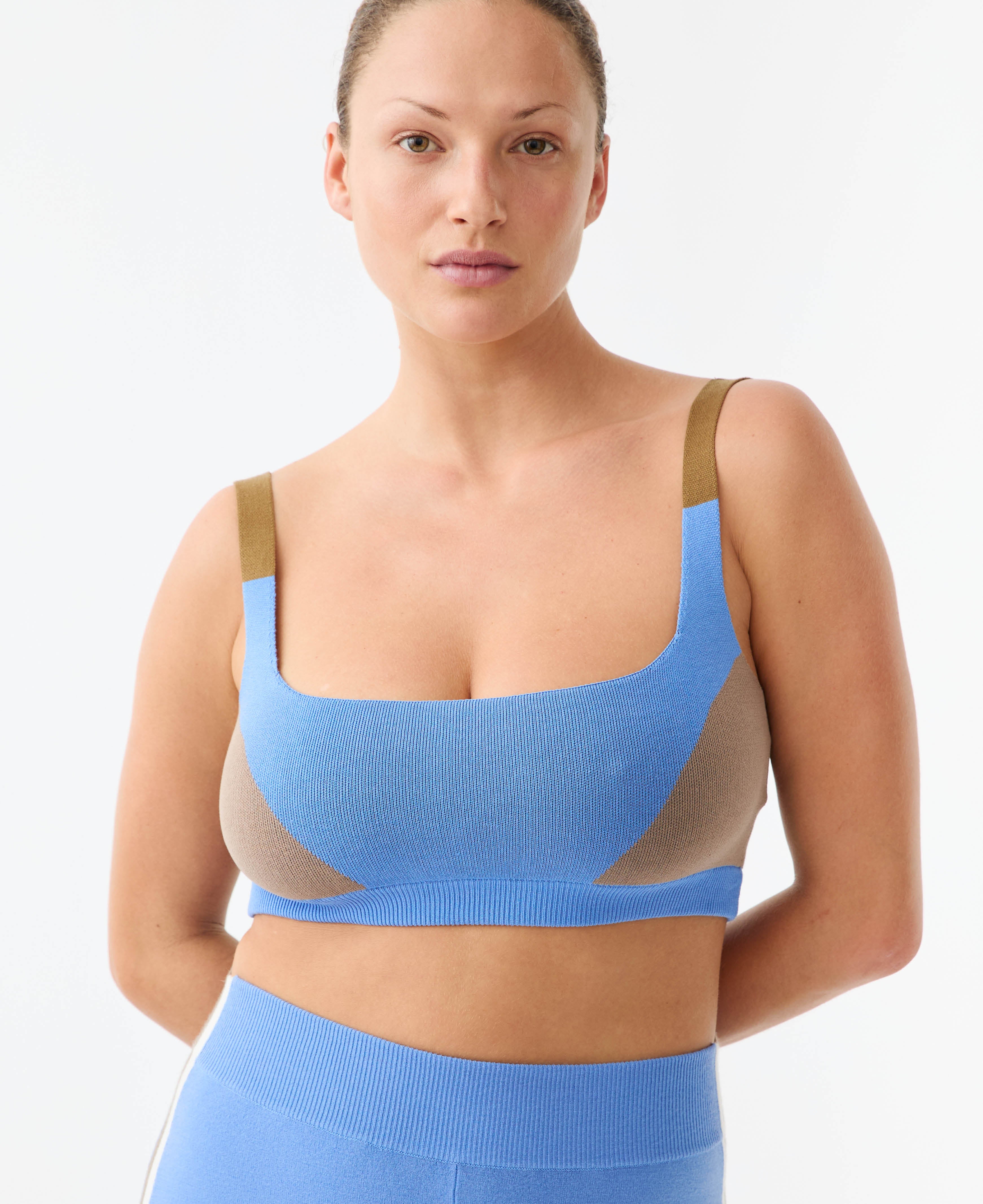 ORGANIC COLOUR BLOCK BRALET