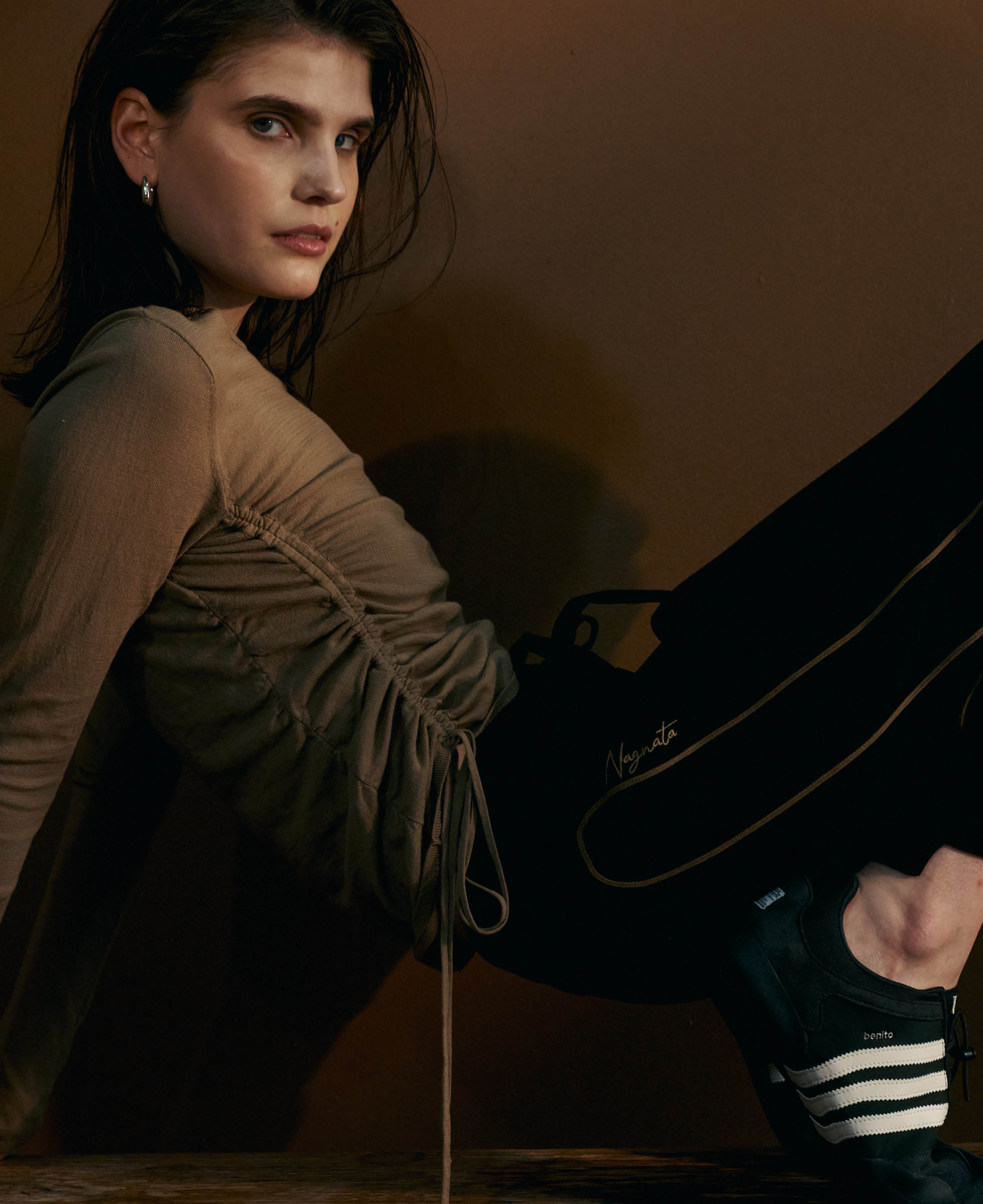 ORGANIC RUCHED LONG SLEEVE